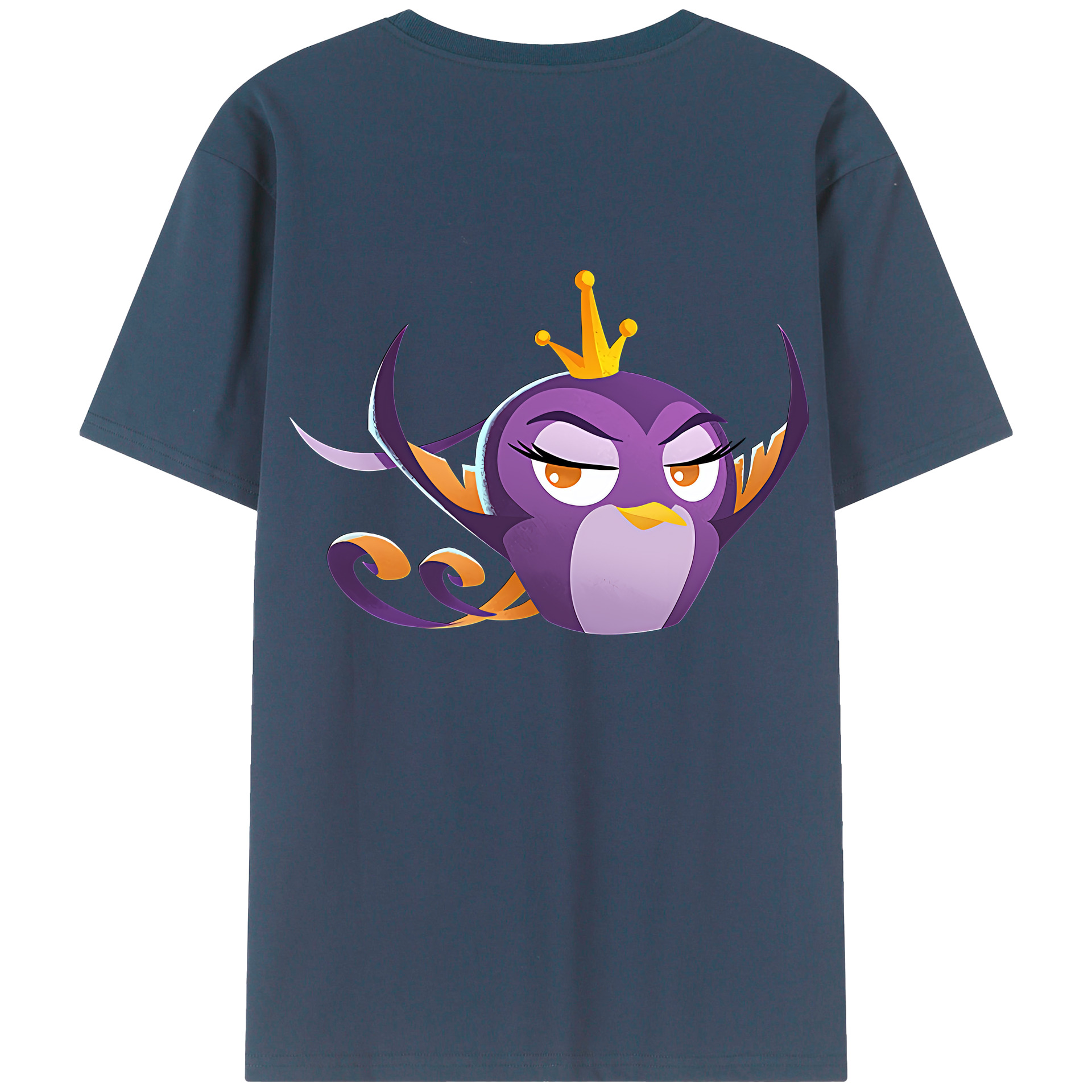 （画像用） Angry Birds アングリーバード 綿100％ メンズ半袖Tシャツ（バックプリント） 通気性