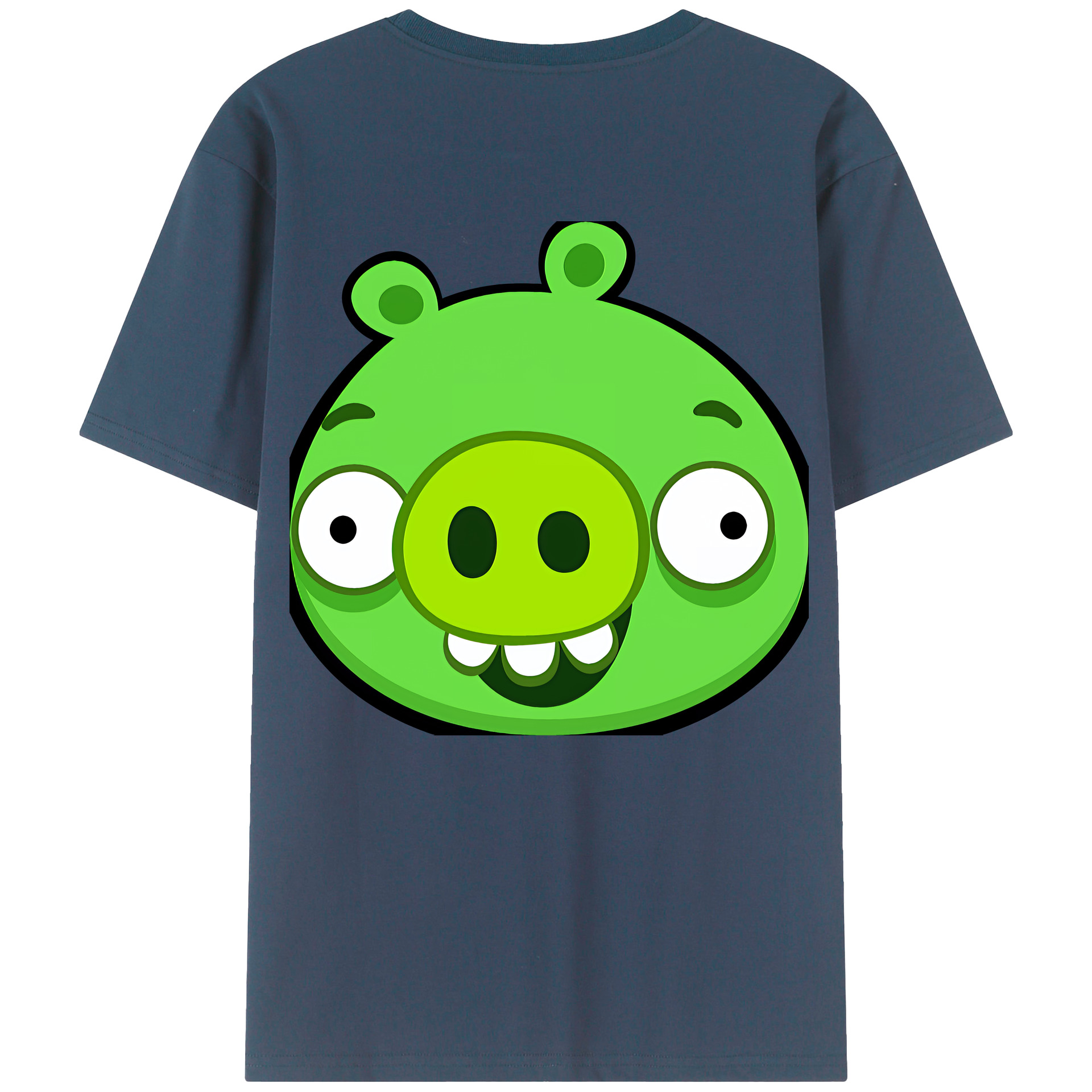 （画像用） Angry Birds アングリーバード 綿100％ メンズ半袖Tシャツ（バックプリント） 通気性