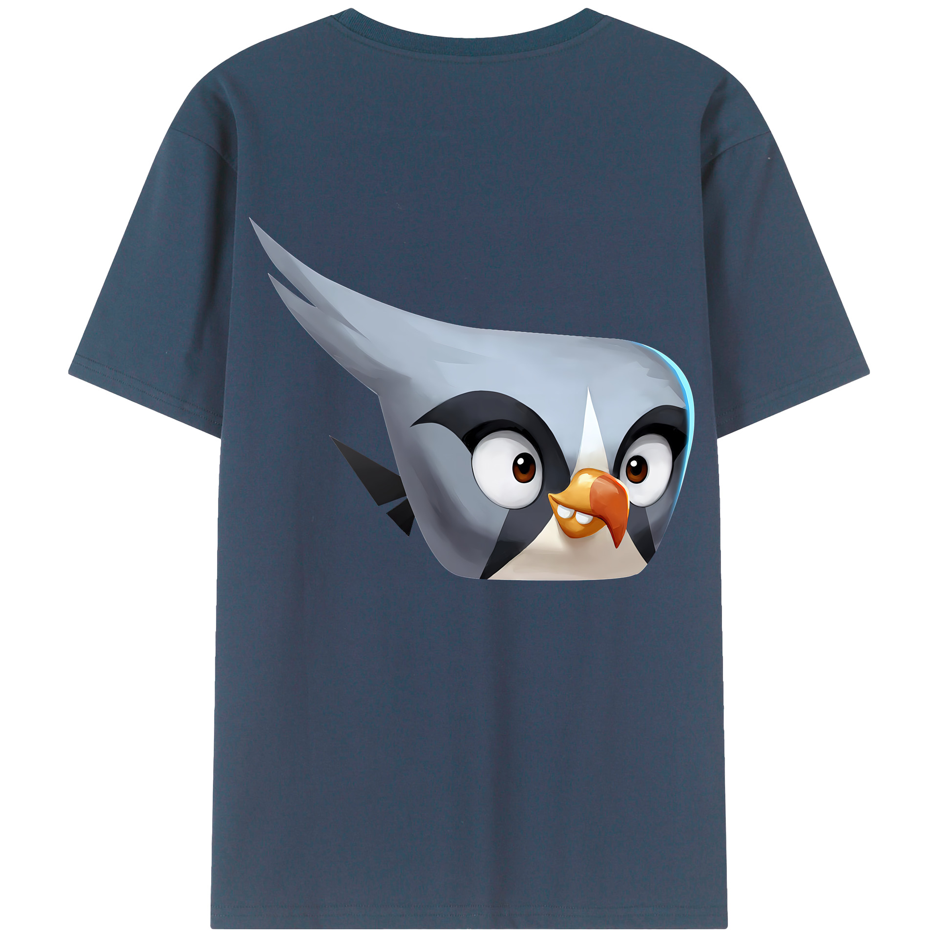 （画像用） Angry Birds アングリーバード 綿100％ メンズ半袖Tシャツ（バックプリント） 通気性