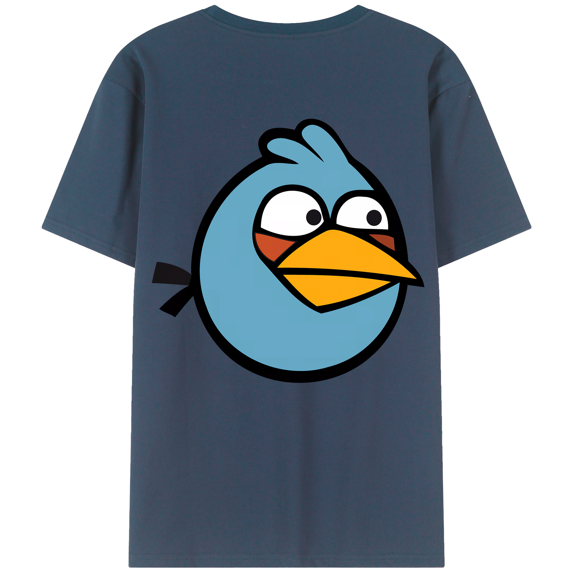 （画像用） Angry Birds アングリーバード 綿100％ メンズ半袖Tシャツ（バックプリント） 通気性