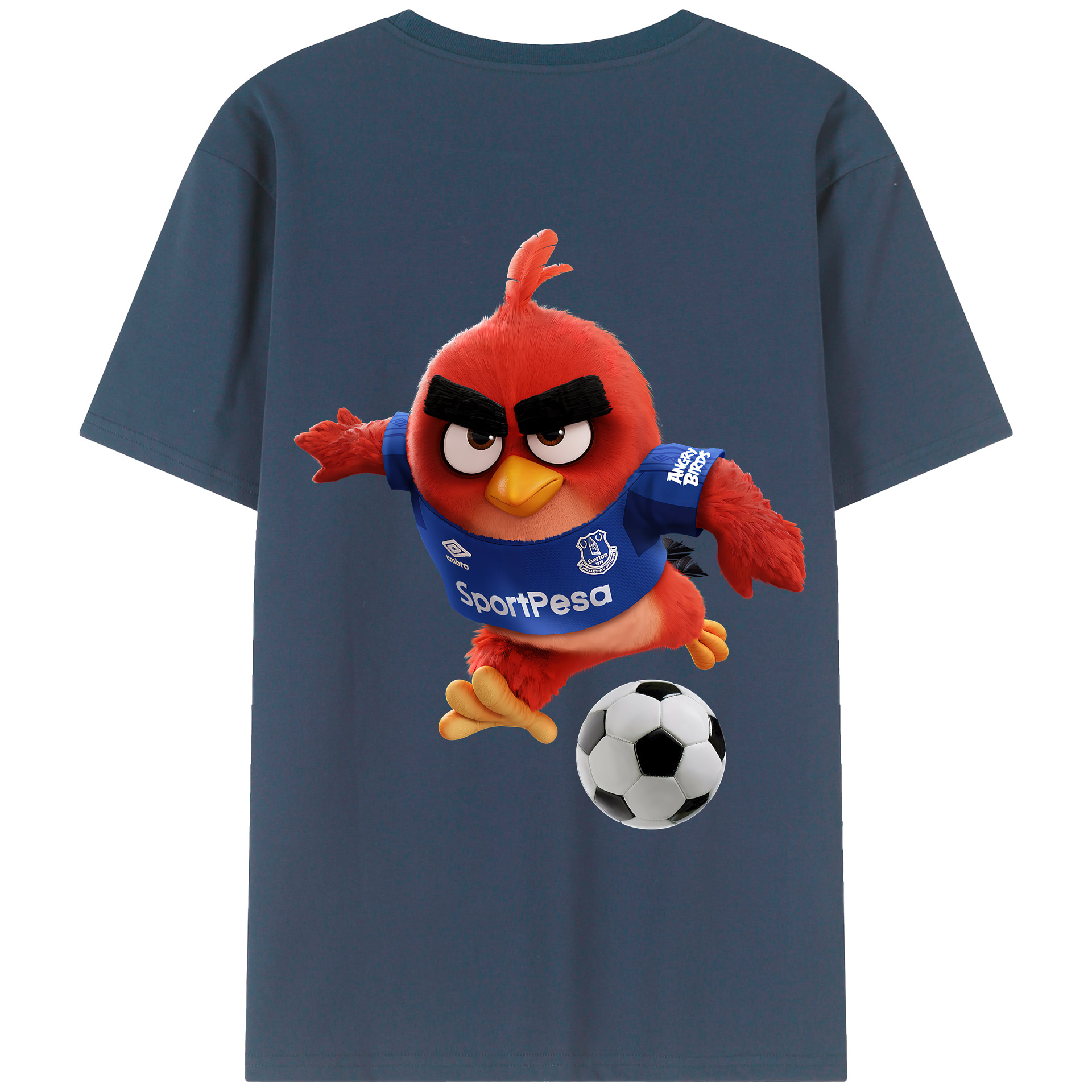 （画像用） Angry Birds アングリーバード 綿100％ メンズ半袖Tシャツ（バックプリント） 通気性