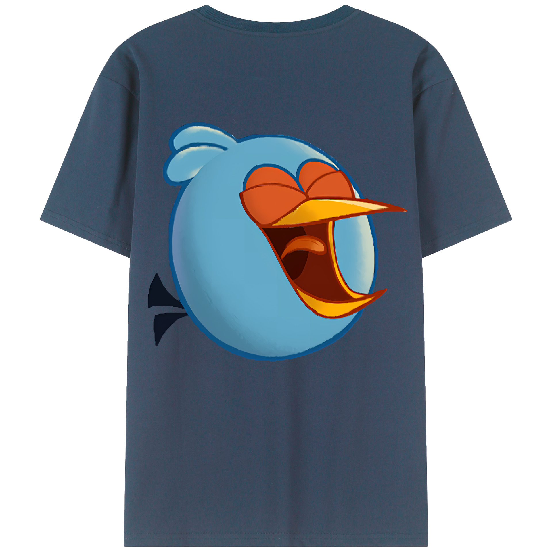（画像用） Angry Birds アングリーバード 綿100％ メンズ半袖Tシャツ（バックプリント） 通気性