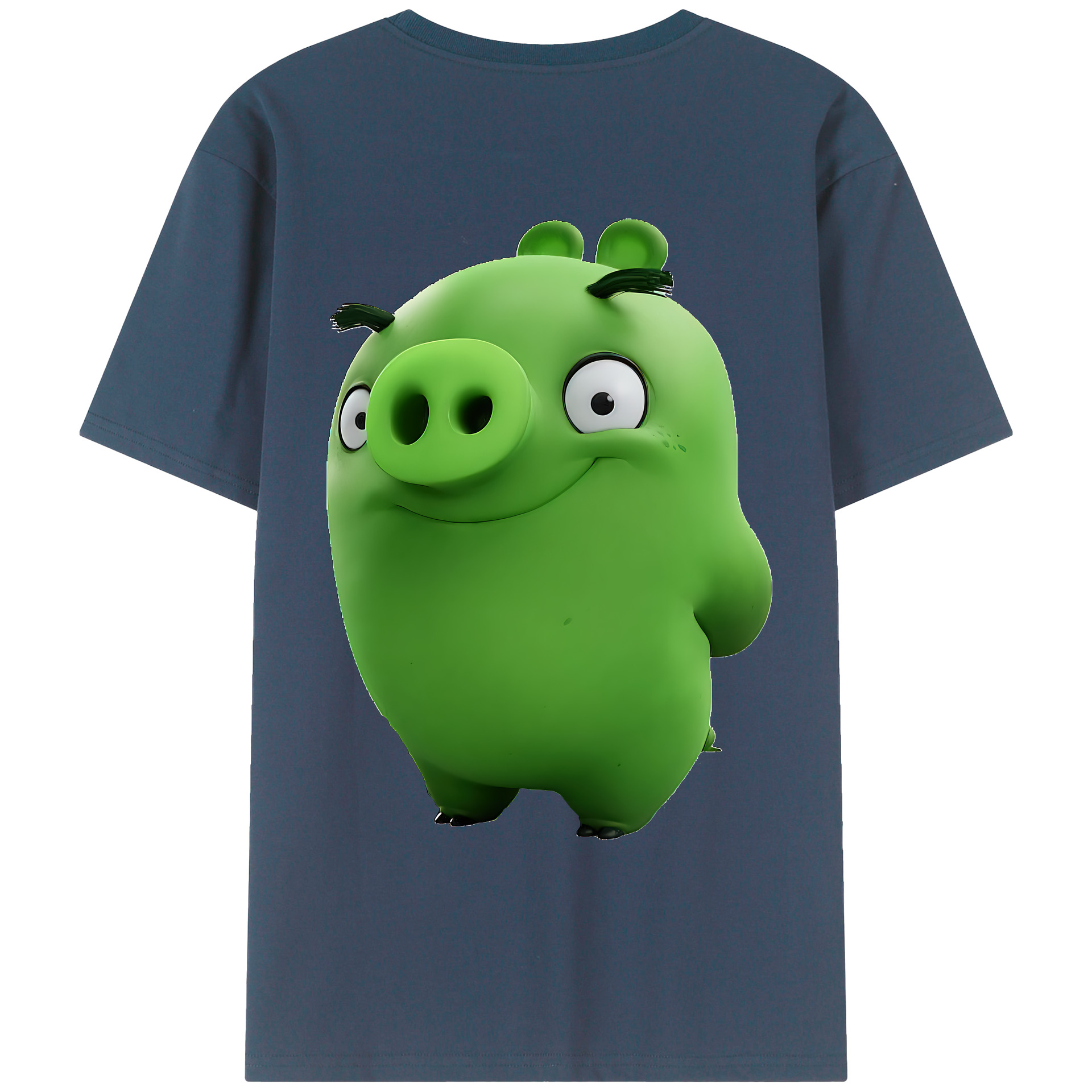 （画像用） Angry Birds アングリーバード 綿100％ メンズ半袖Tシャツ（バックプリント） 通気性