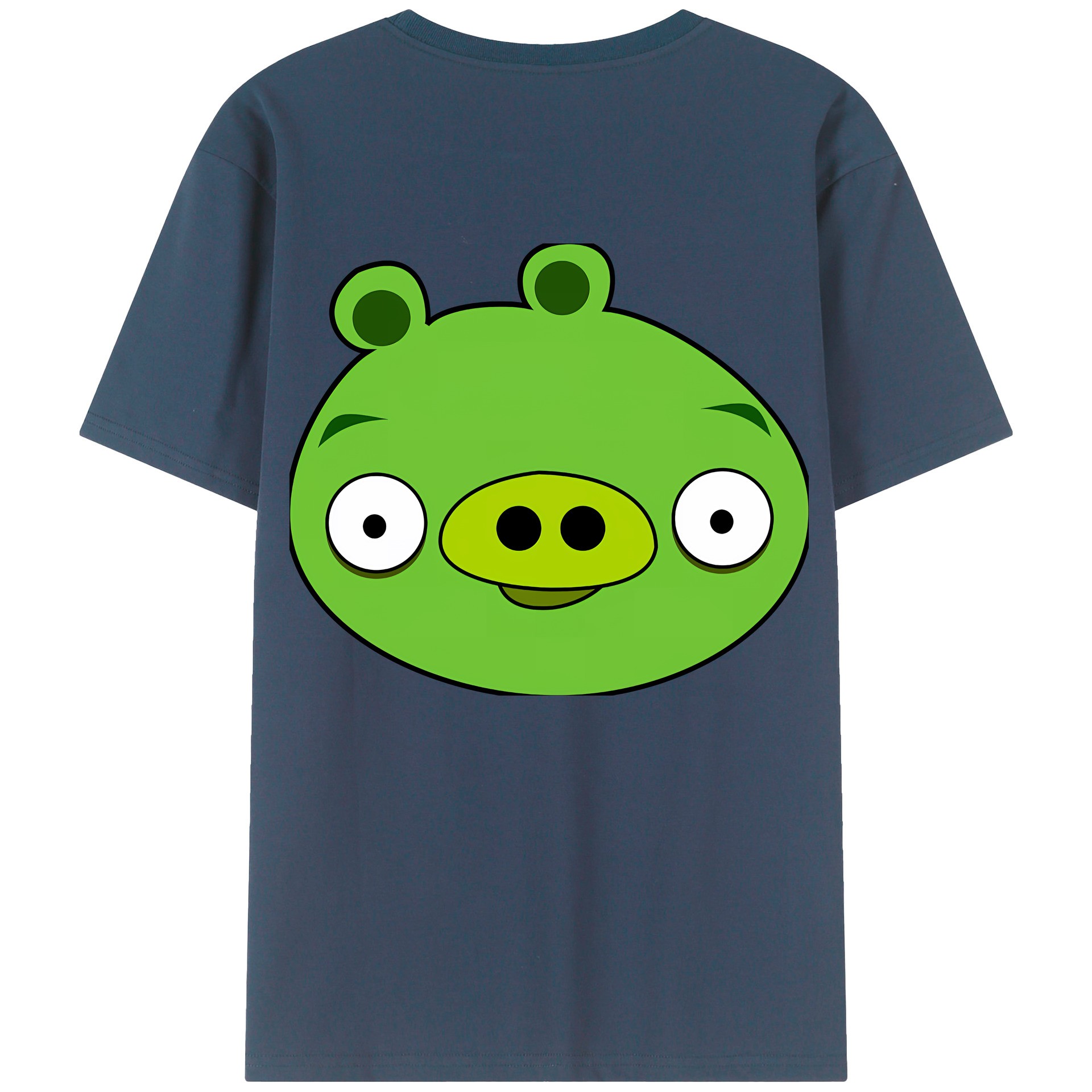 （画像用） Angry Birds アングリーバード 綿100％ メンズ半袖Tシャツ（バックプリント） 通気性