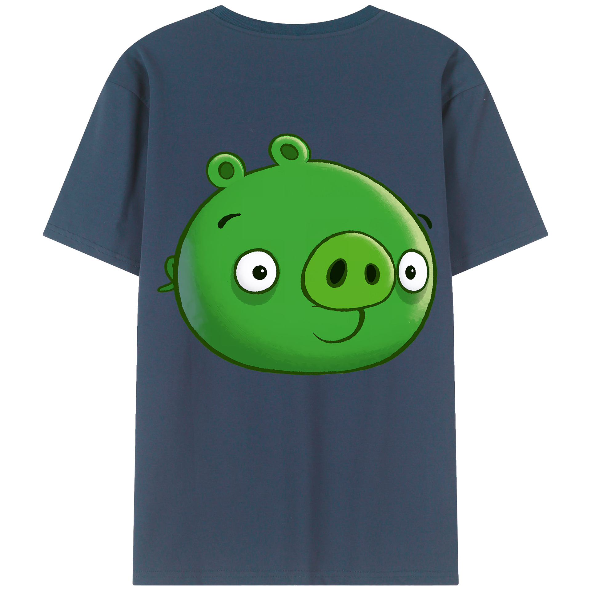 （画像用） Angry Birds アングリーバード 綿100％ メンズ半袖Tシャツ（バックプリント） 通気性