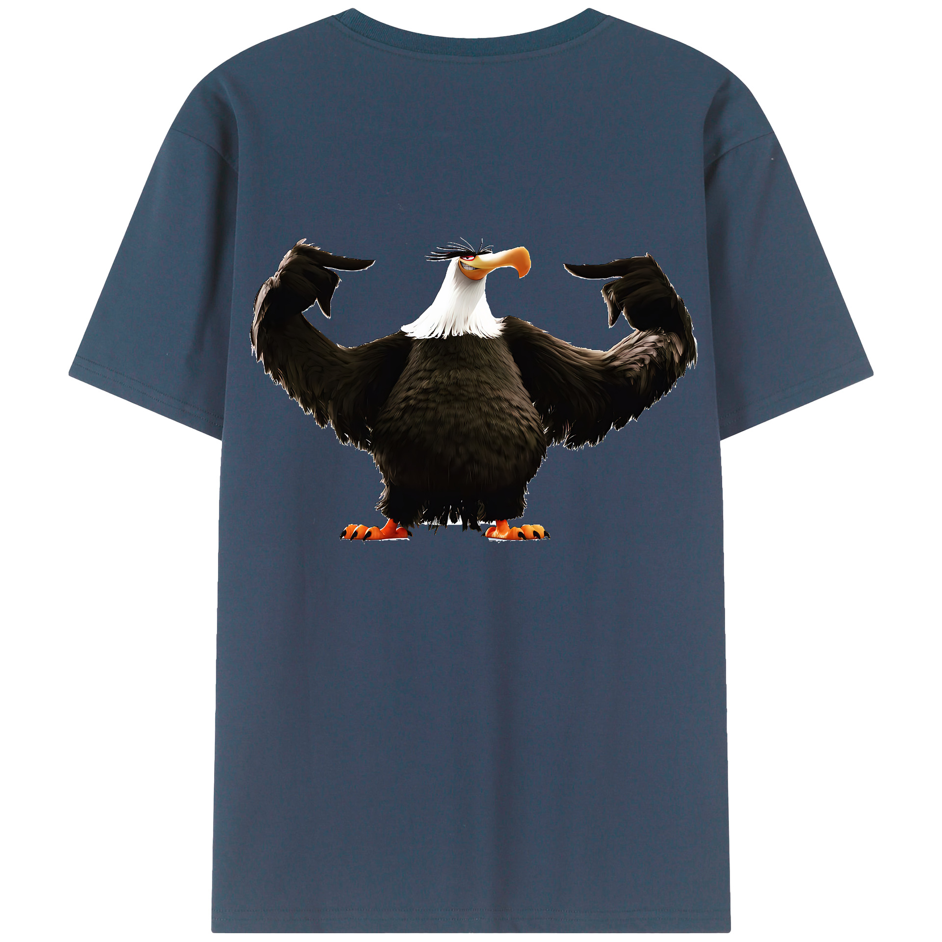 （画像用） Angry Birds アングリーバード 綿100％ メンズ半袖Tシャツ（バックプリント） 通気性