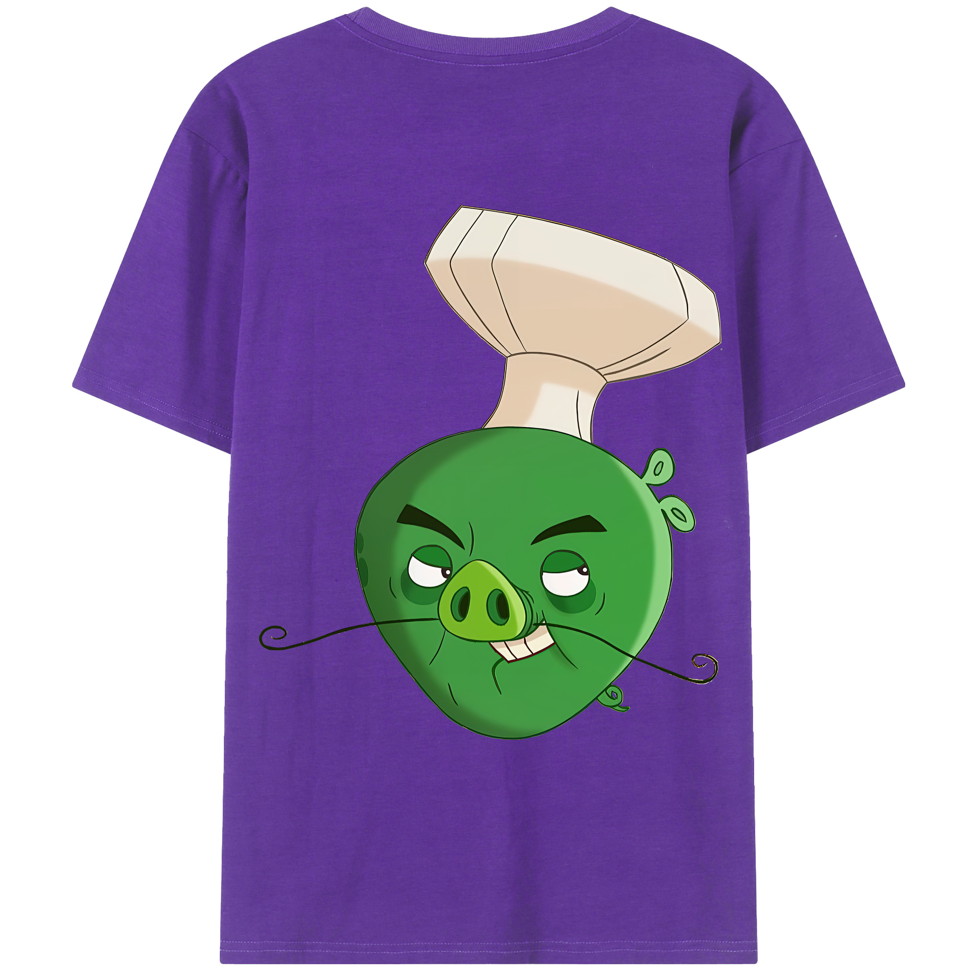 （画像用） Angry Birds アングリーバード 綿100％ メンズ半袖Tシャツ（バックプリント） 通気性