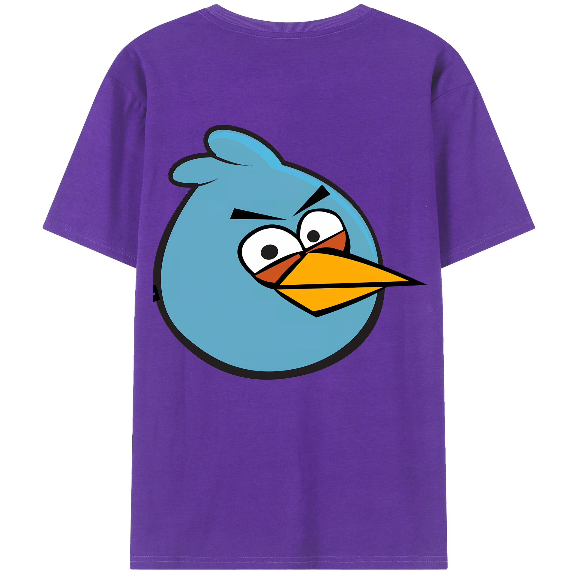 （画像用） Angry Birds アングリーバード 綿100％ メンズ半袖Tシャツ（バックプリント） 通気性