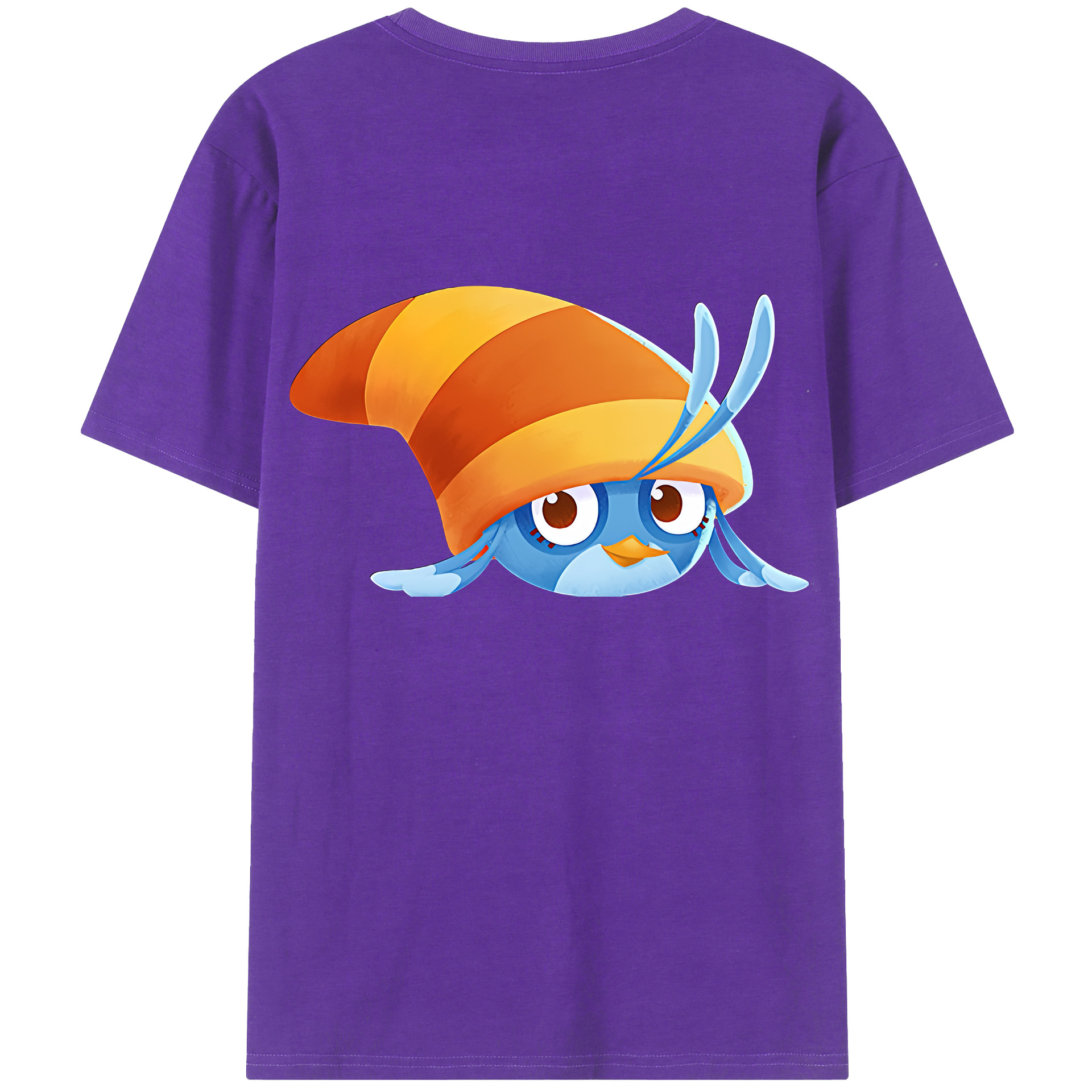 （画像用） Angry Birds アングリーバード 綿100％ メンズ半袖Tシャツ（バックプリント） 通気性