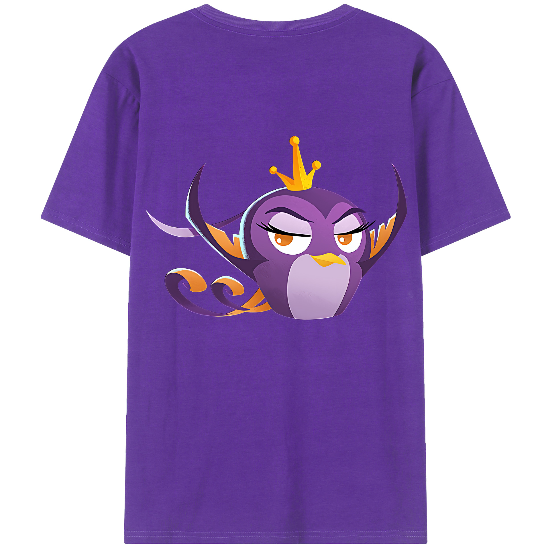 （画像用） Angry Birds アングリーバード 綿100％ メンズ半袖Tシャツ（バックプリント） 通気性