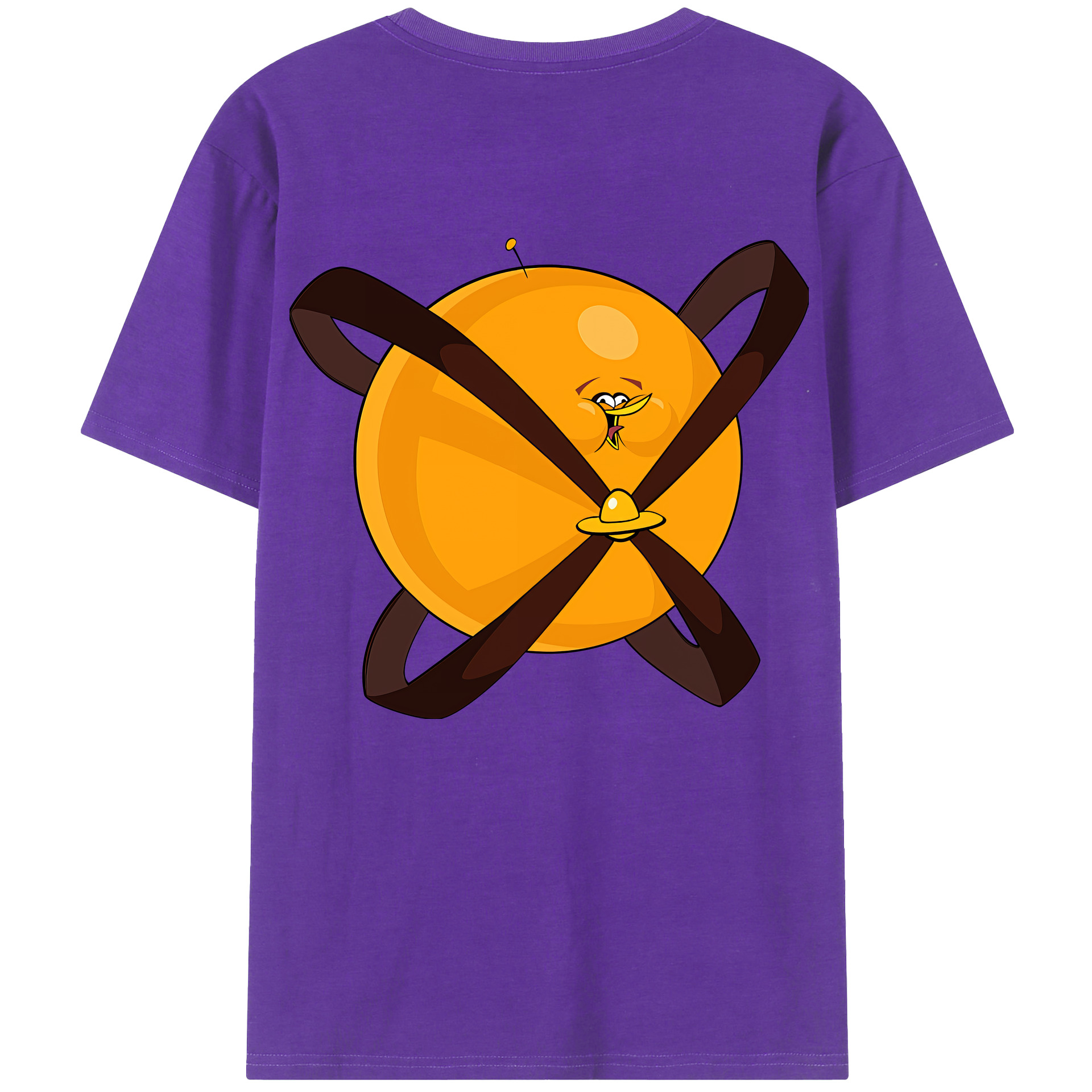 （画像用） Angry Birds アングリーバード 綿100％ メンズ半袖Tシャツ（バックプリント） 通気性
