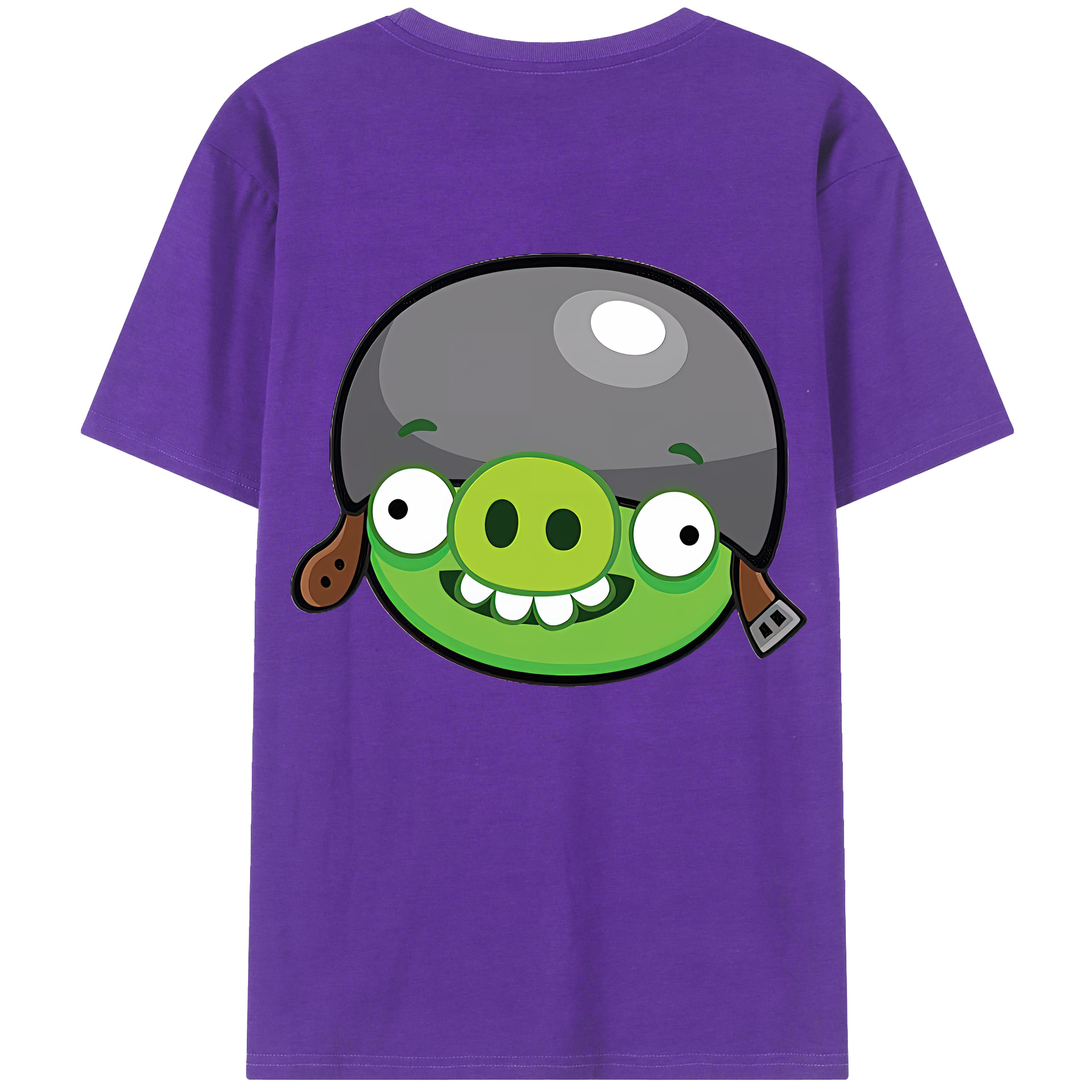 （画像用） Angry Birds アングリーバード 綿100％ メンズ半袖Tシャツ（バックプリント） 通気性