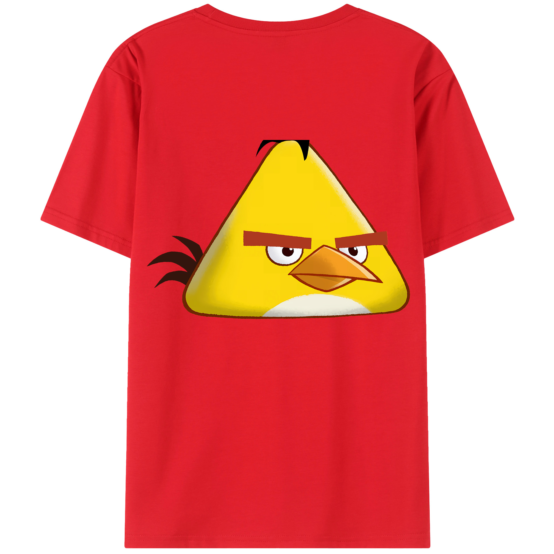 （画像用） Angry Birds アングリーバード 綿100％ メンズ半袖Tシャツ（バックプリント） 通気性