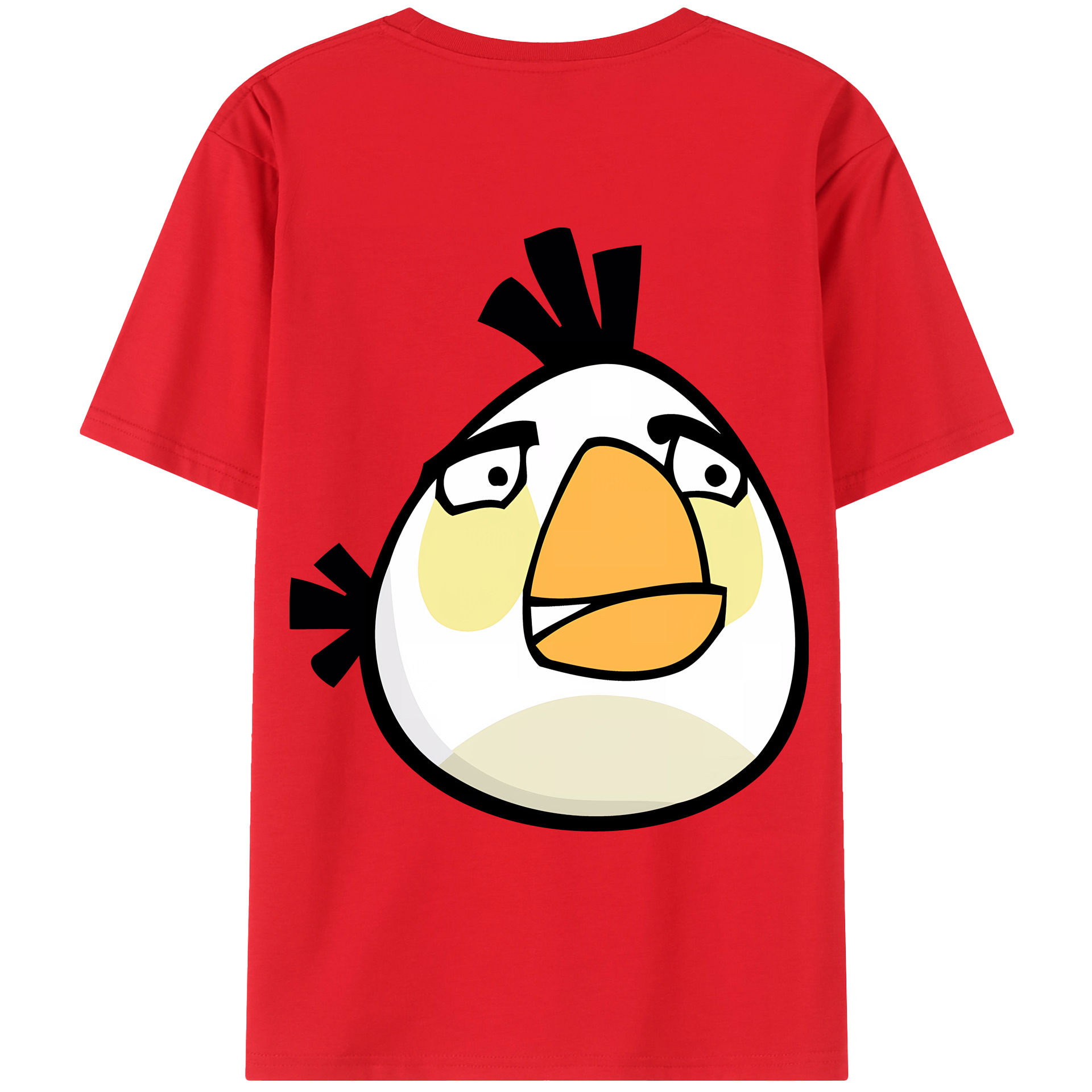 （画像用） Angry Birds アングリーバード 綿100％ メンズ半袖Tシャツ（バックプリント） 通気性
