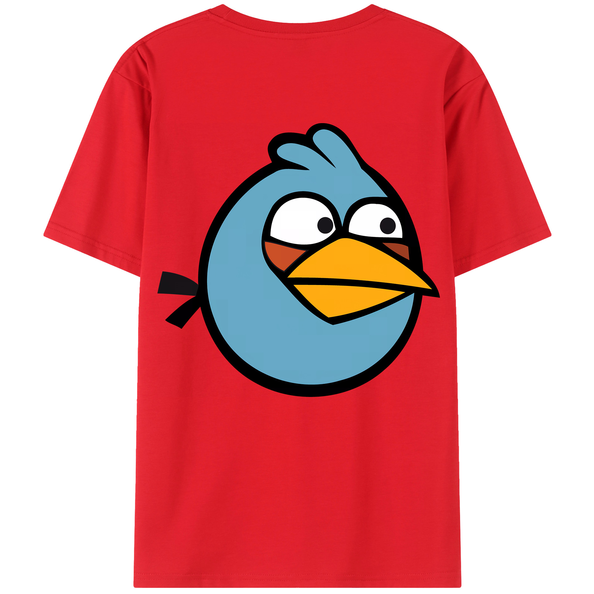 （画像用） Angry Birds アングリーバード 綿100％ メンズ半袖Tシャツ（バックプリント） 通気性