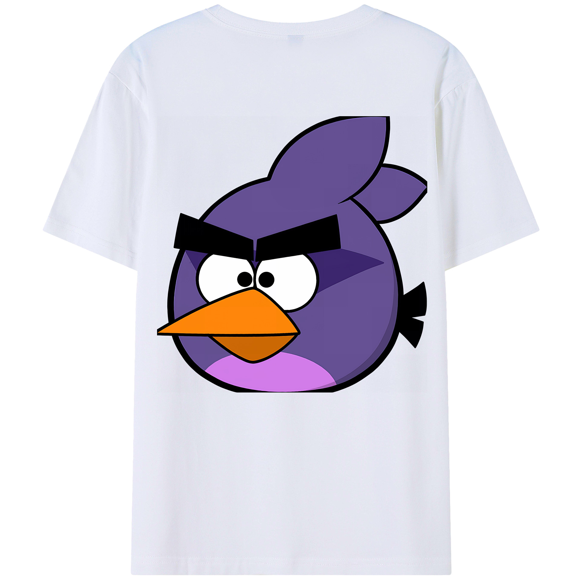 （画像用） Angry Birds アングリーバード 綿100％ メンズ半袖Tシャツ（バックプリント） 通気性