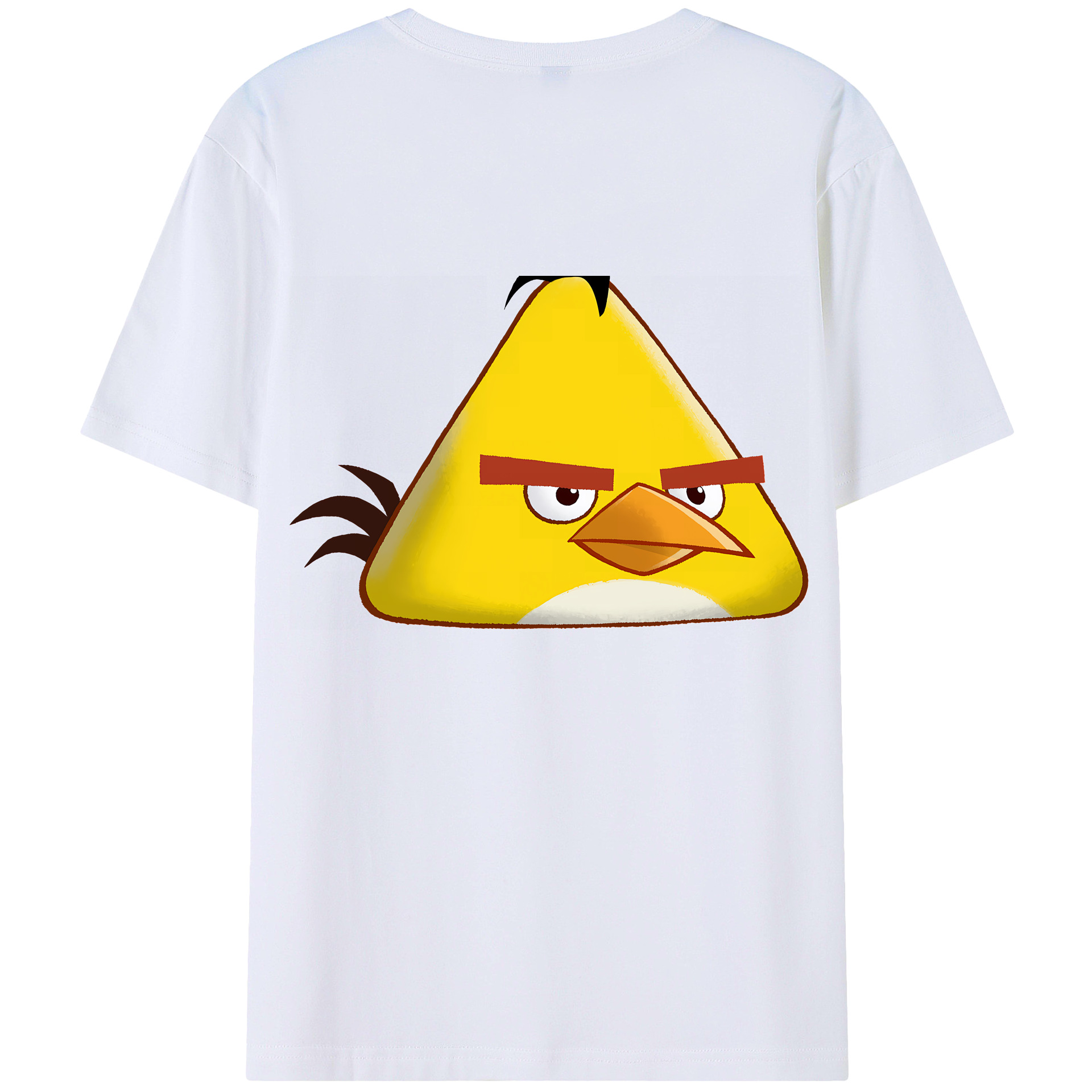 （画像用） Angry Birds アングリーバード 綿100％ メンズ半袖Tシャツ（バックプリント） 通気性