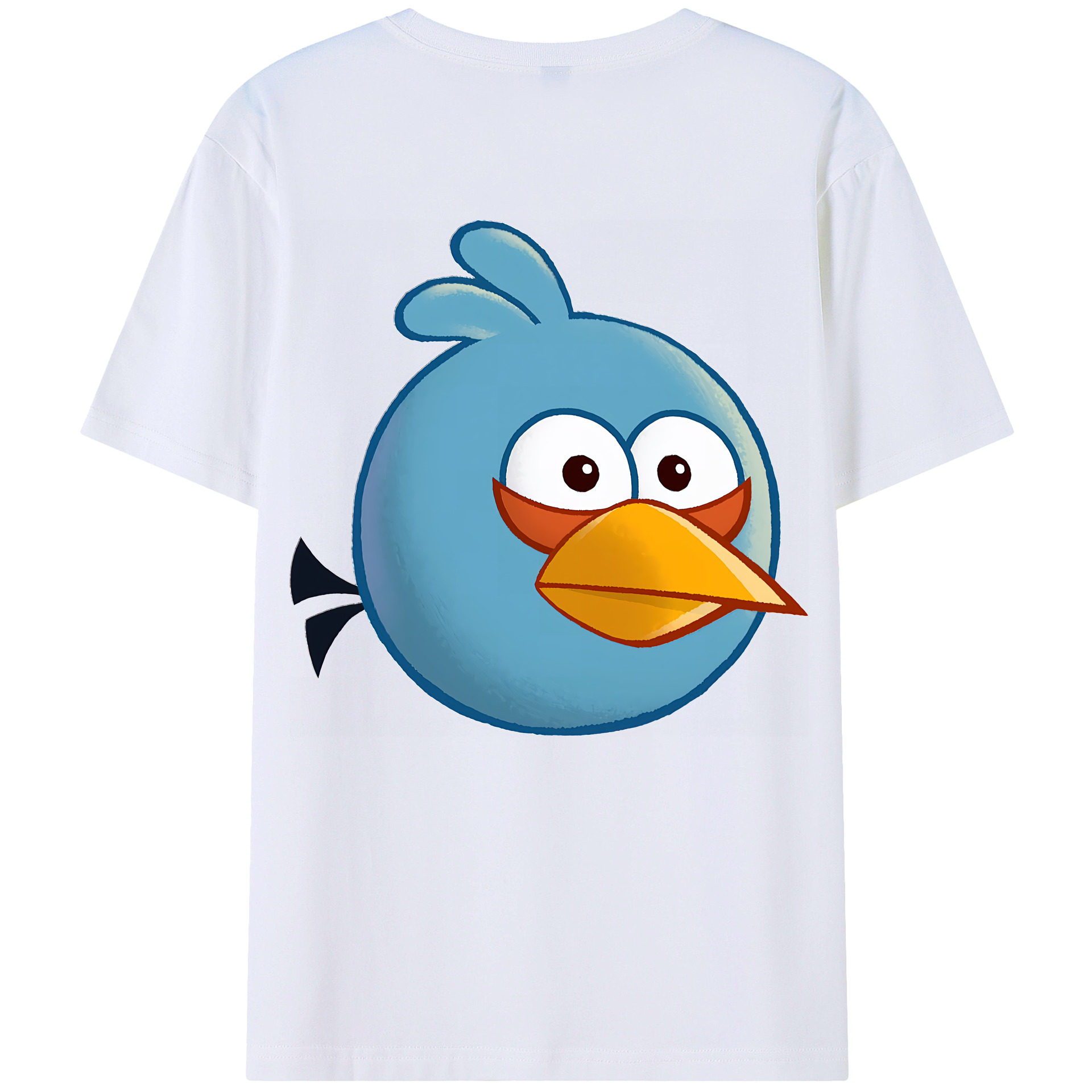 （画像用） Angry Birds アングリーバード 綿100％ メンズ半袖Tシャツ（バックプリント） 通気性