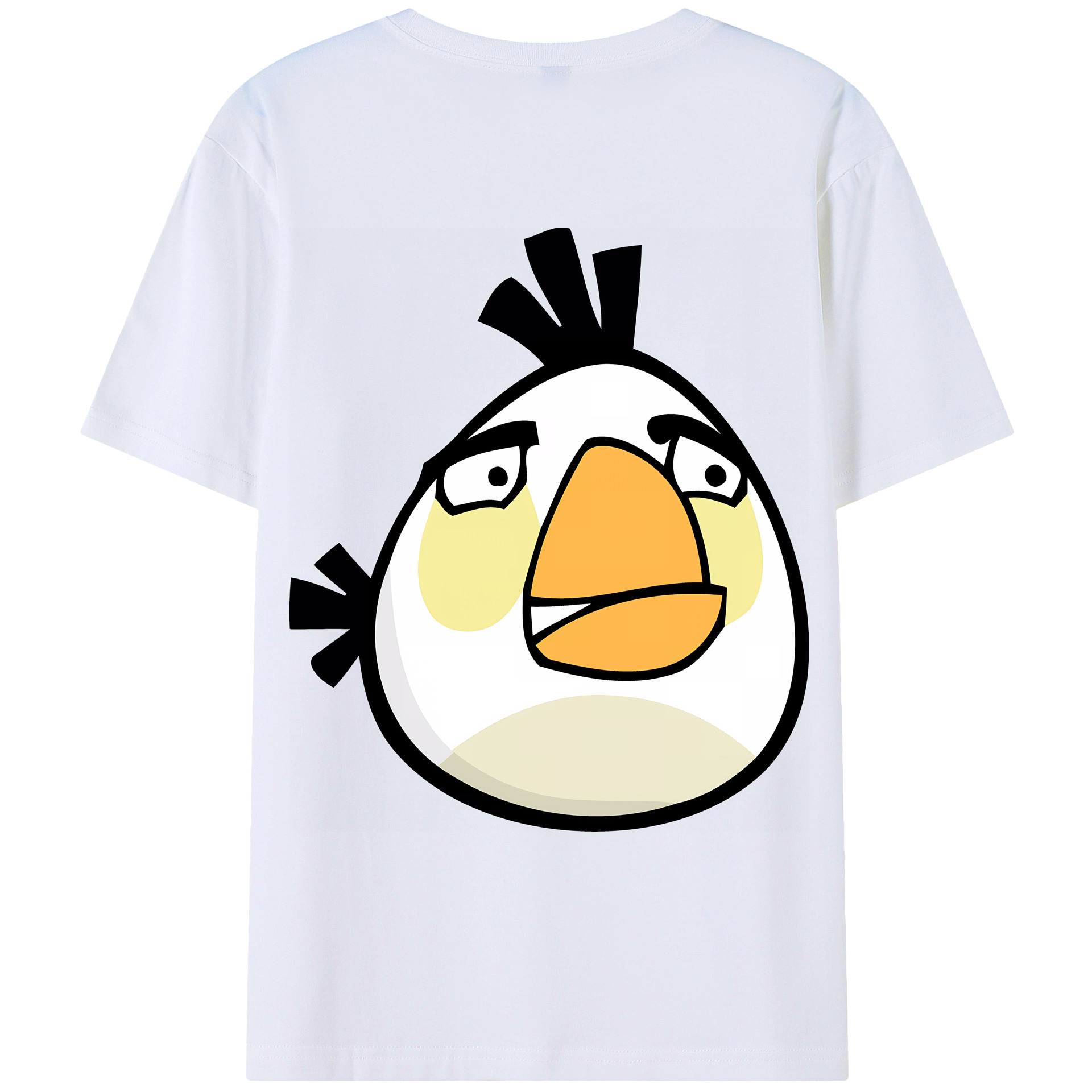 （画像用） Angry Birds アングリーバード 綿100％ メンズ半袖Tシャツ（バックプリント） 通気性