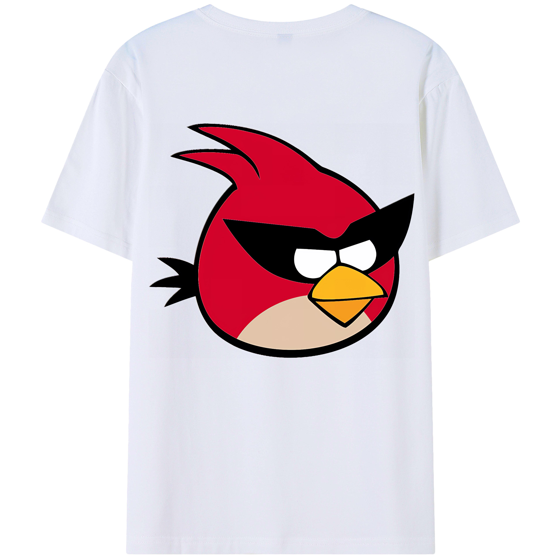 （画像用） Angry Birds アングリーバード 綿100％ メンズ半袖Tシャツ（バックプリント） 通気性