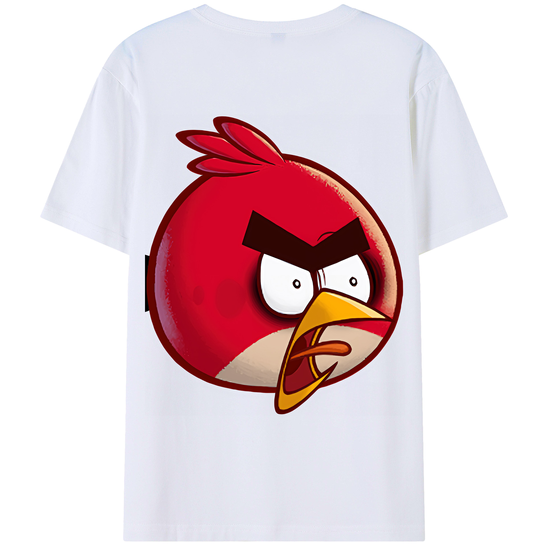 （画像用） Angry Birds アングリーバード 綿100％ メンズ半袖Tシャツ（バックプリント） 通気性