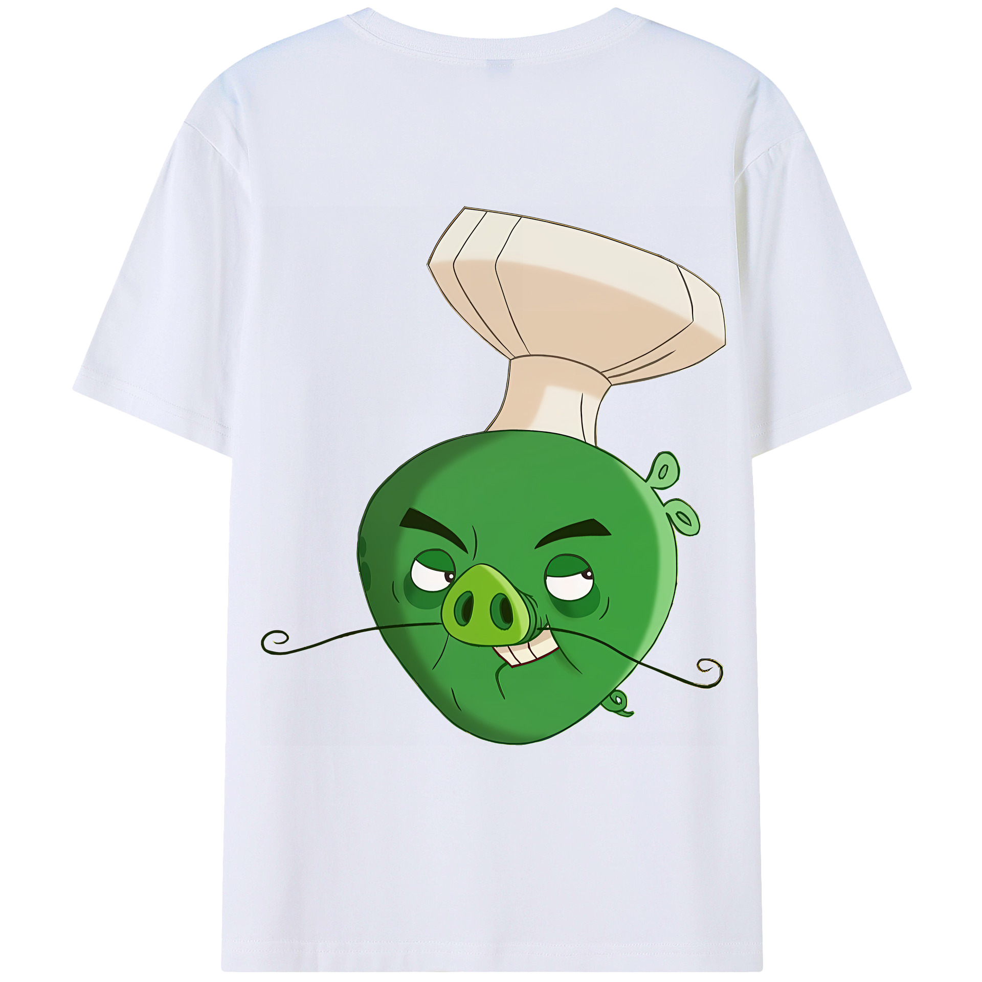（画像用） Angry Birds アングリーバード 綿100％ メンズ半袖Tシャツ（バックプリント） 通気性