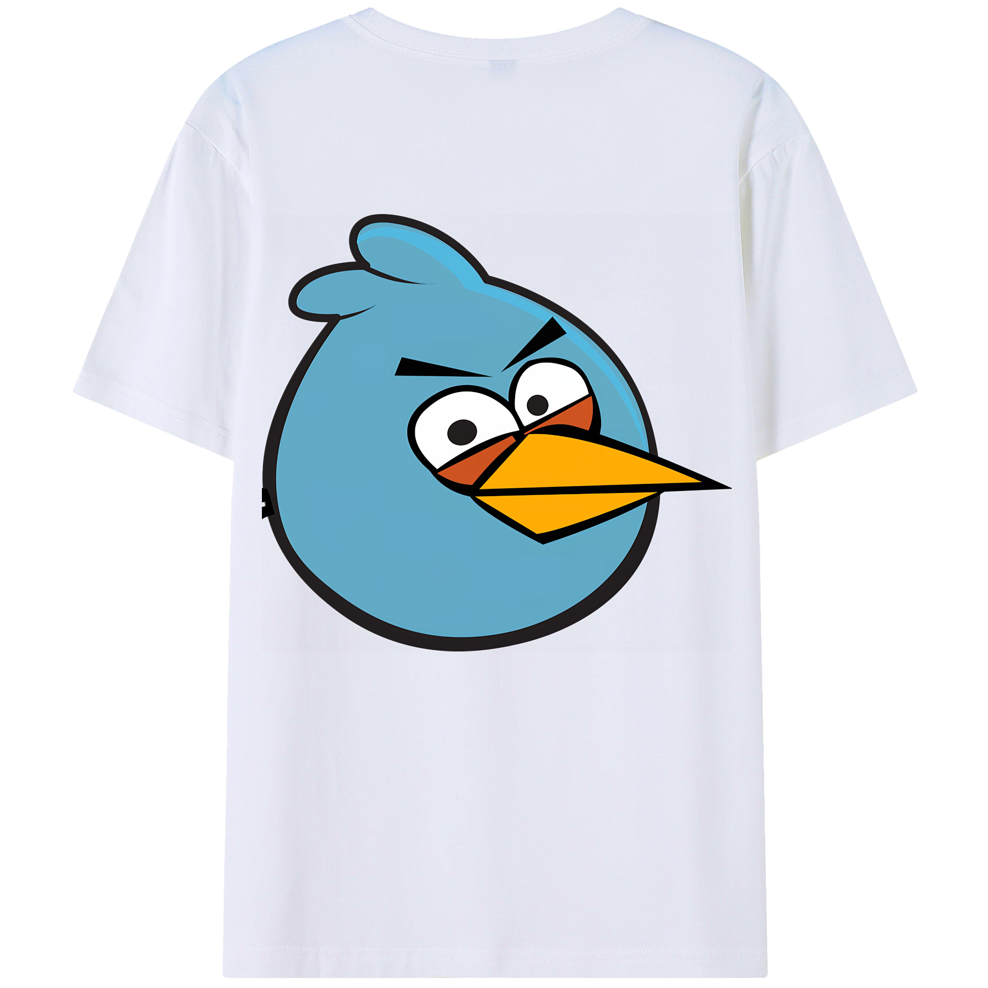 （画像用） Angry Birds アングリーバード 綿100％ メンズ半袖Tシャツ（バックプリント） 通気性
