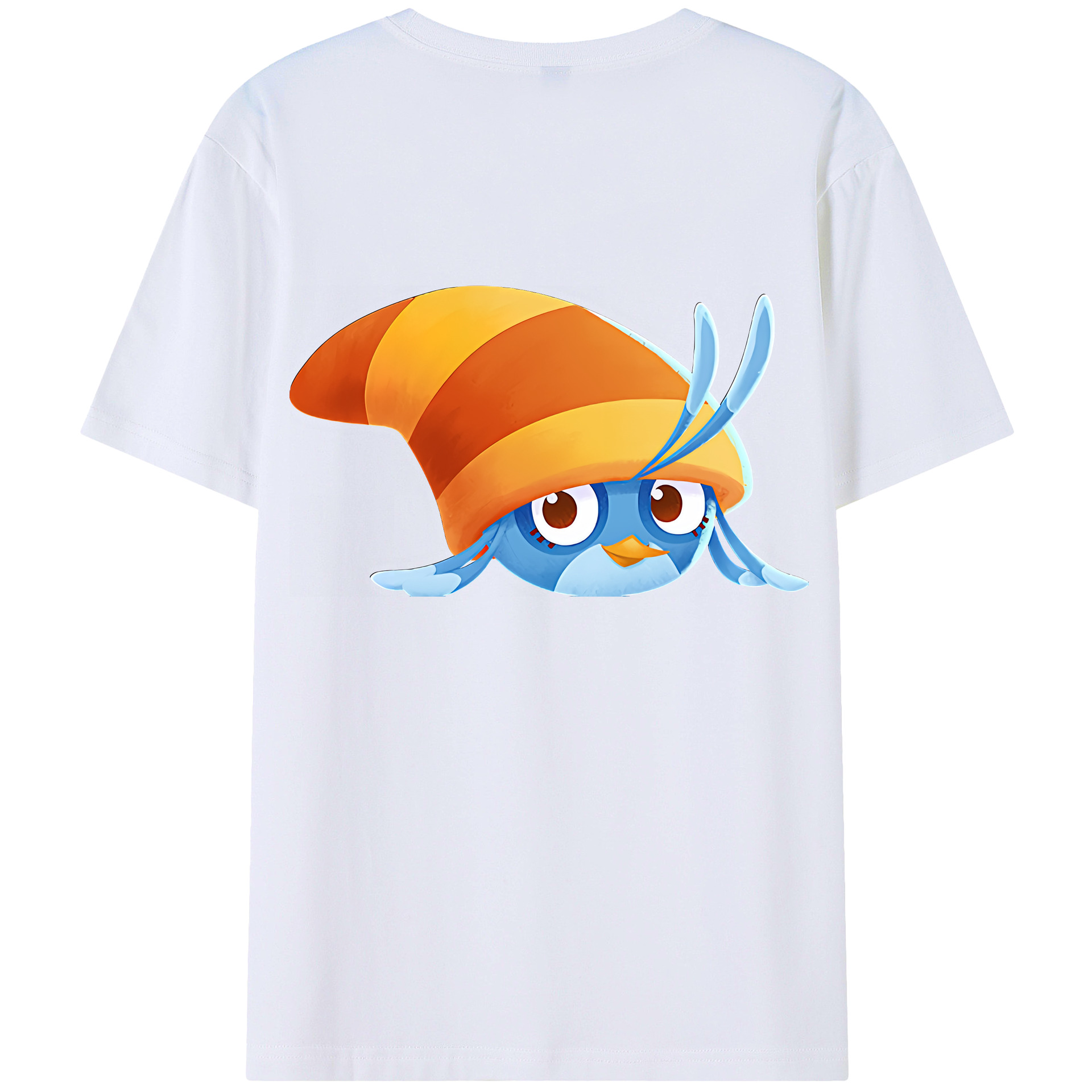 （画像用） Angry Birds アングリーバード 綿100％ メンズ半袖Tシャツ（バックプリント） 通気性
