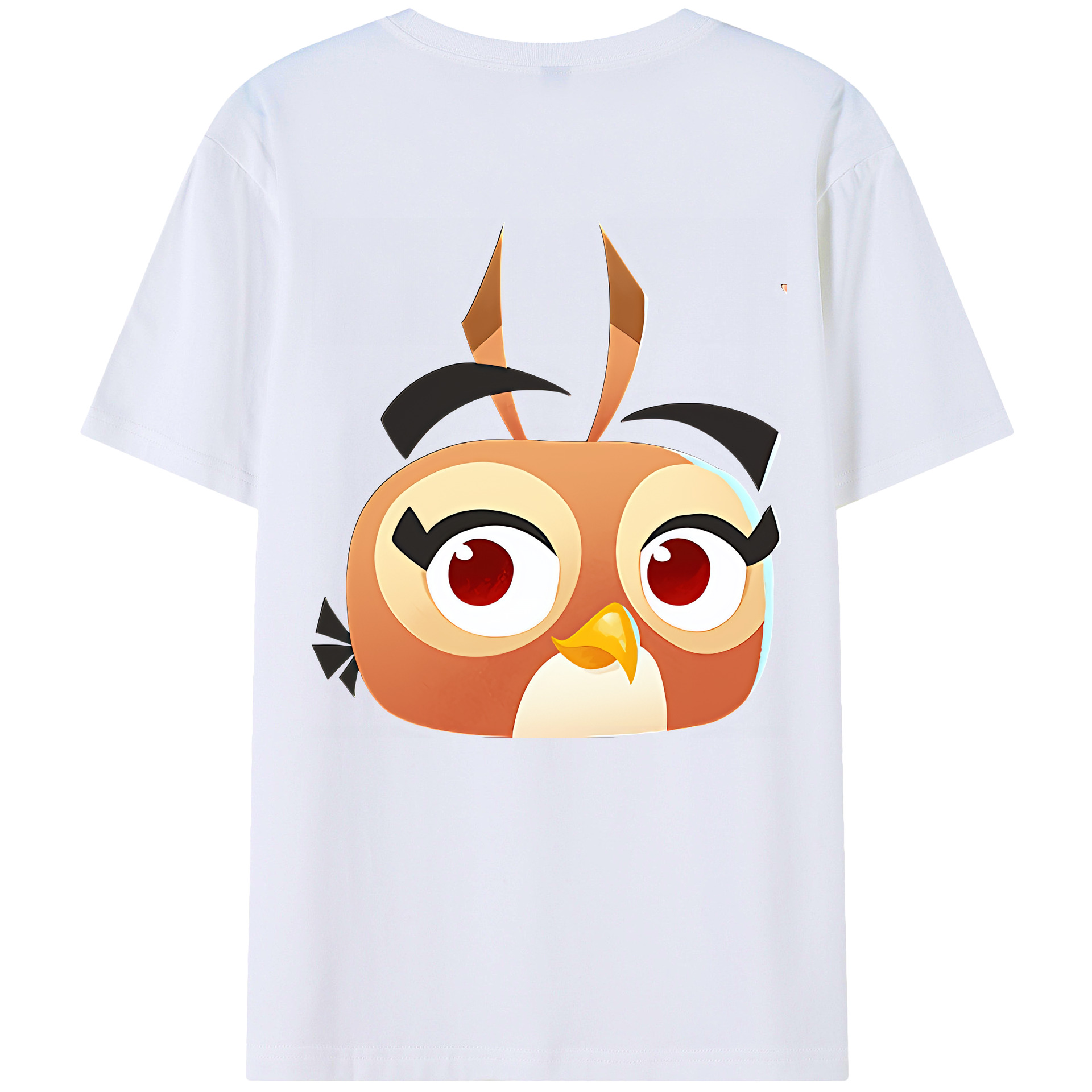（画像用） Angry Birds アングリーバード 綿100％ メンズ半袖Tシャツ（バックプリント） 通気性