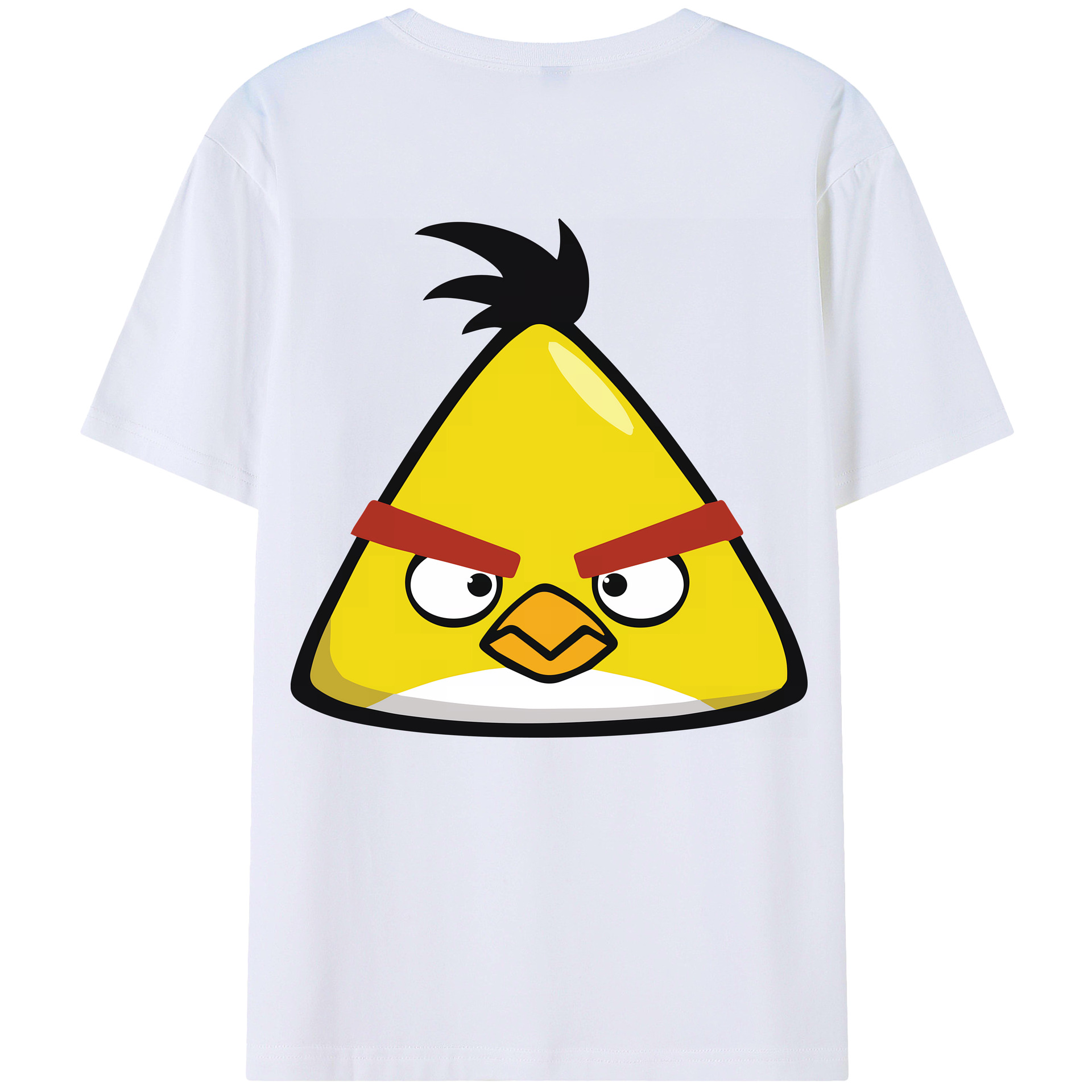 （画像用） Angry Birds アングリーバード 綿100％ メンズ半袖Tシャツ（バックプリント） 通気性