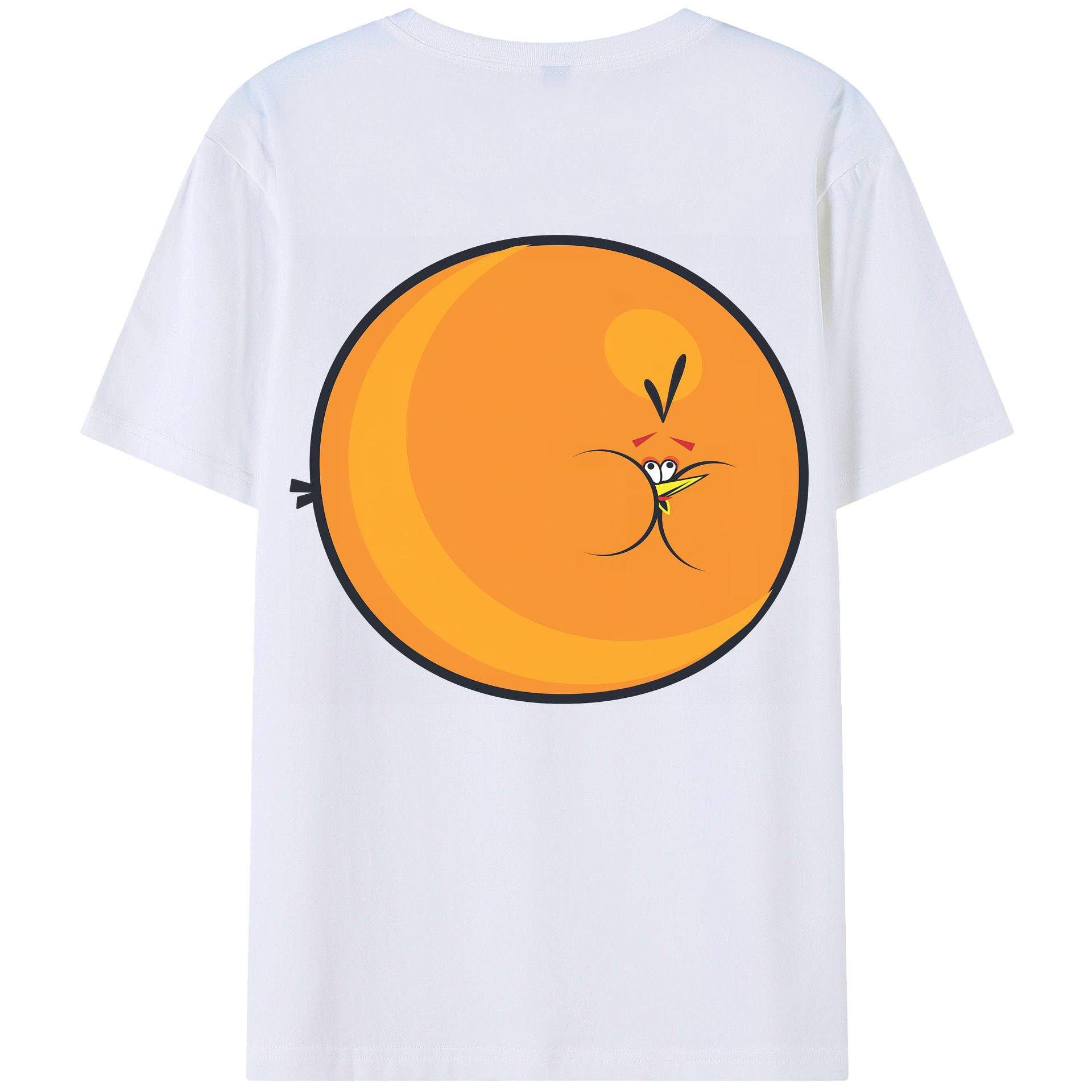 （画像用） Angry Birds アングリーバード 綿100％ メンズ半袖Tシャツ（バックプリント） 通気性