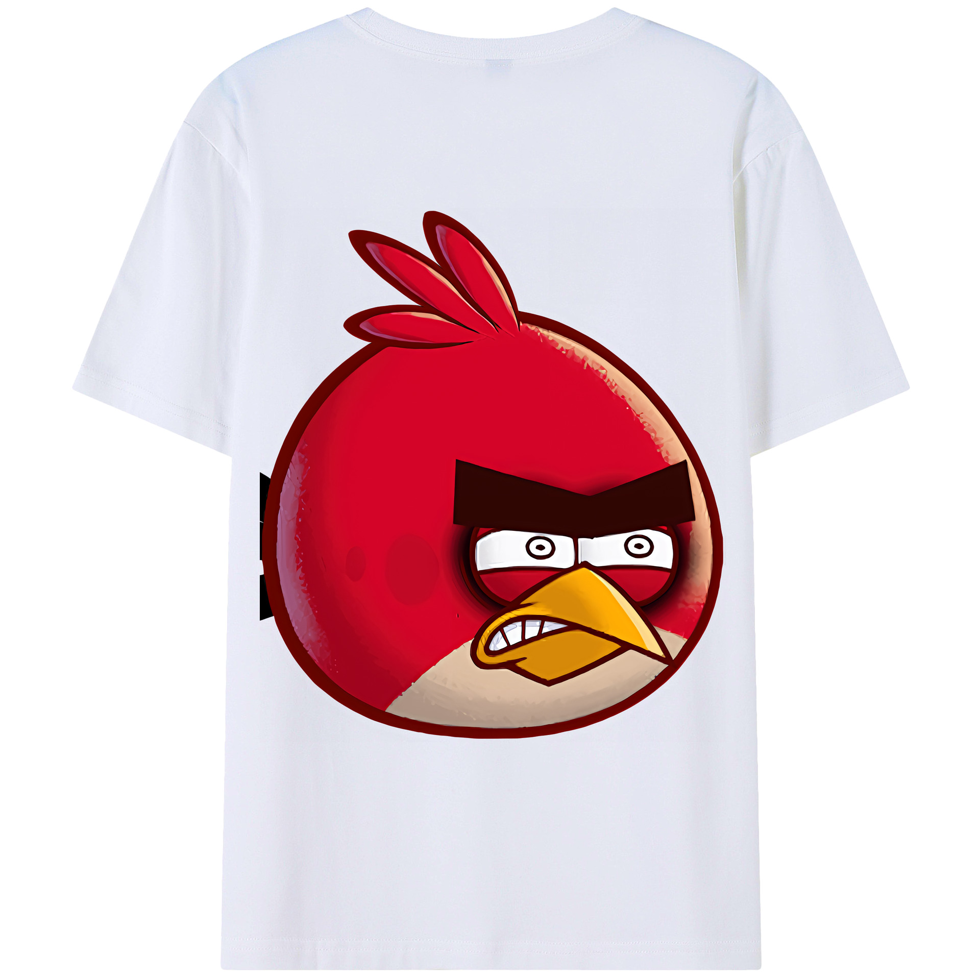 （画像用） Angry Birds アングリーバード 綿100％ メンズ半袖Tシャツ（バックプリント） 通気性