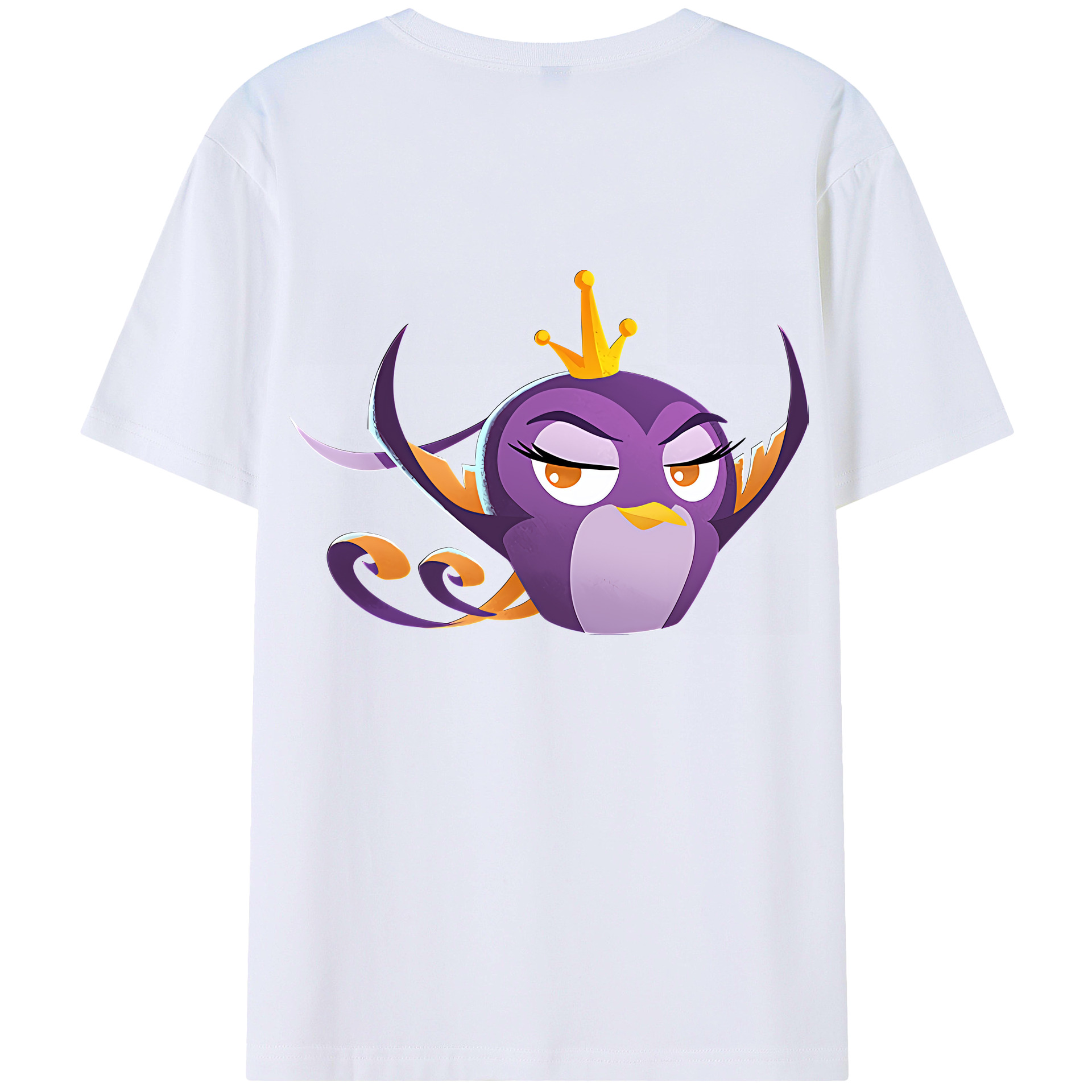 （画像用） Angry Birds アングリーバード 綿100％ メンズ半袖Tシャツ（バックプリント） 通気性