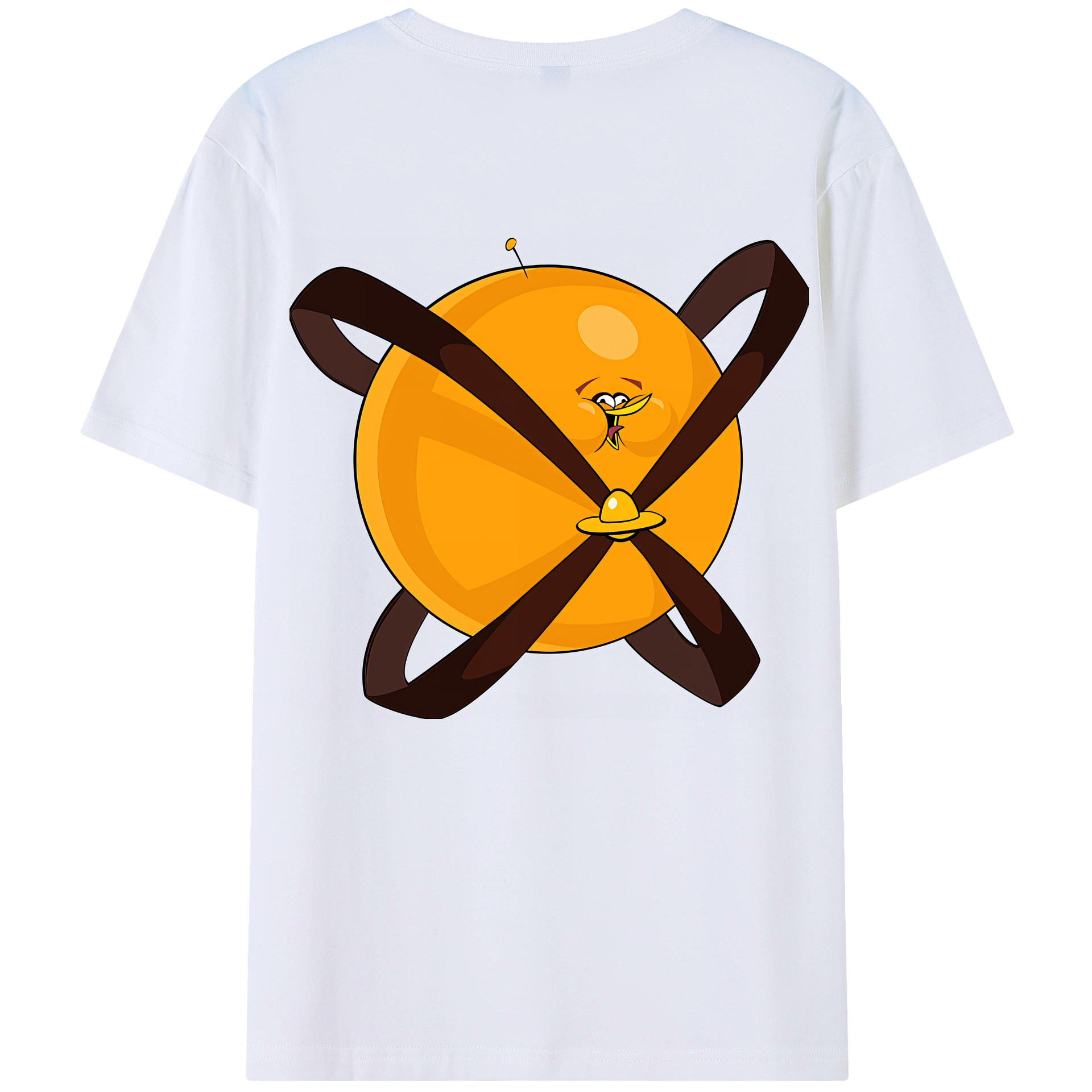 （画像用） Angry Birds アングリーバード 綿100％ メンズ半袖Tシャツ（バックプリント） 通気性