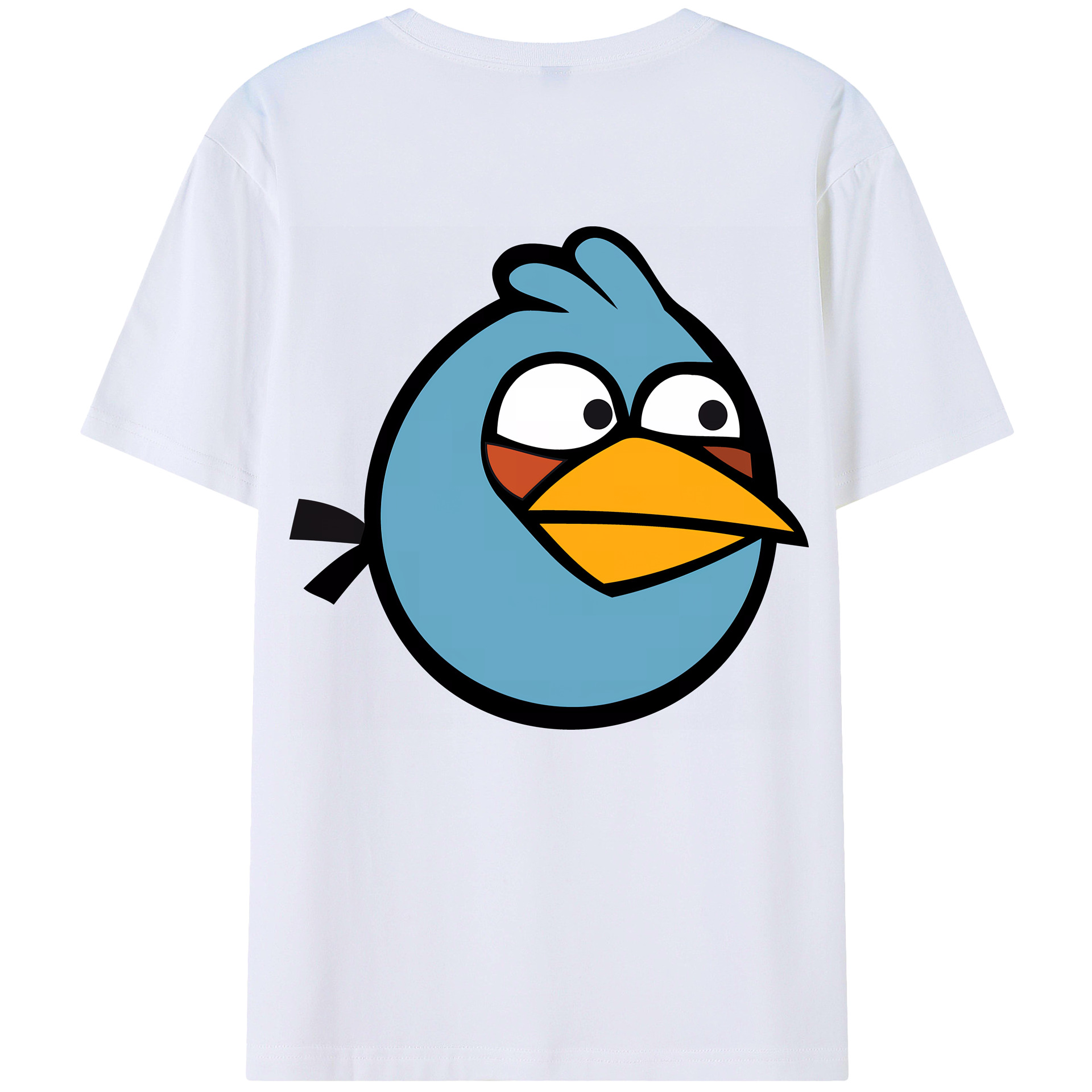 （画像用） Angry Birds アングリーバード 綿100％ メンズ半袖Tシャツ（バックプリント） 通気性