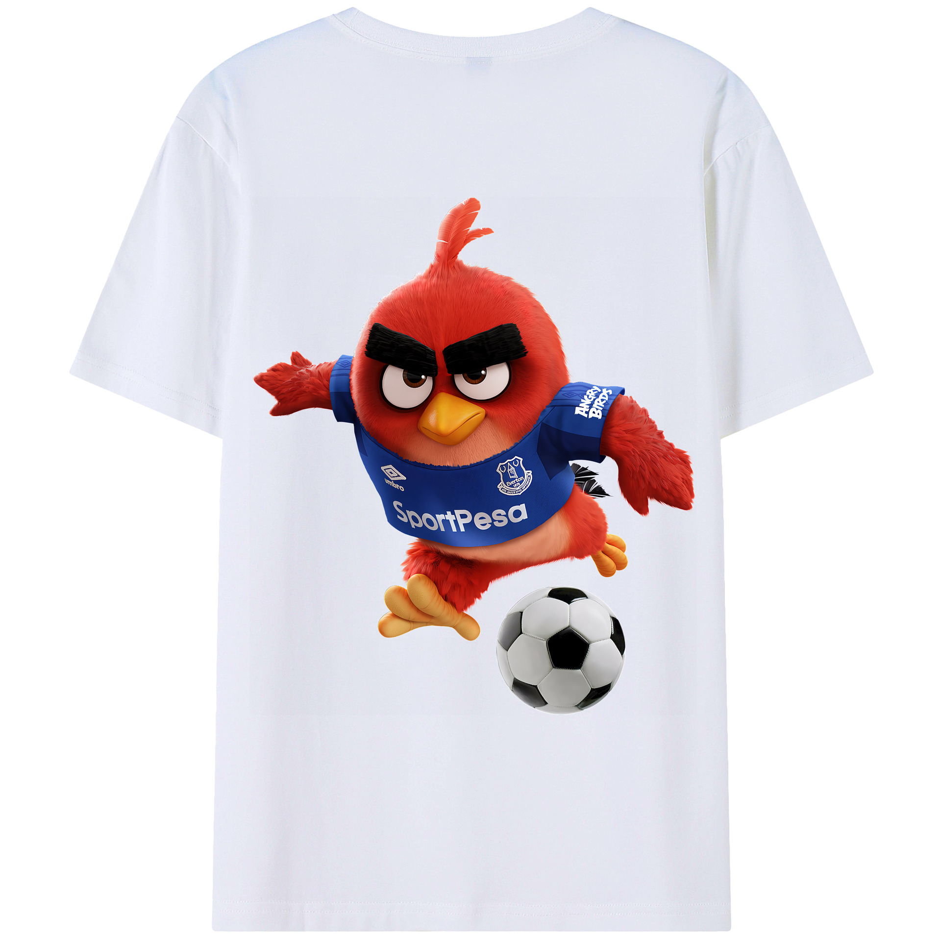 （画像用） Angry Birds アングリーバード 綿100％ メンズ半袖Tシャツ（バックプリント） 通気性