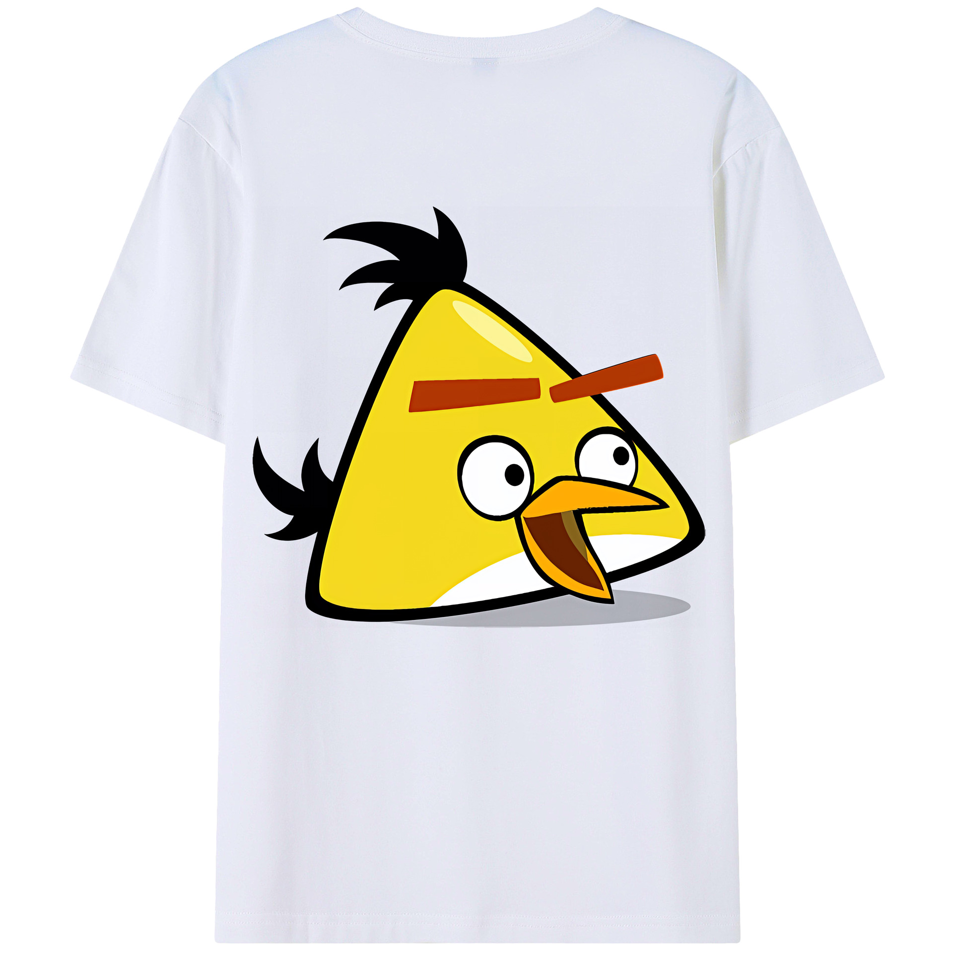 （画像用） Angry Birds アングリーバード 綿100％ メンズ半袖Tシャツ（バックプリント） 通気性