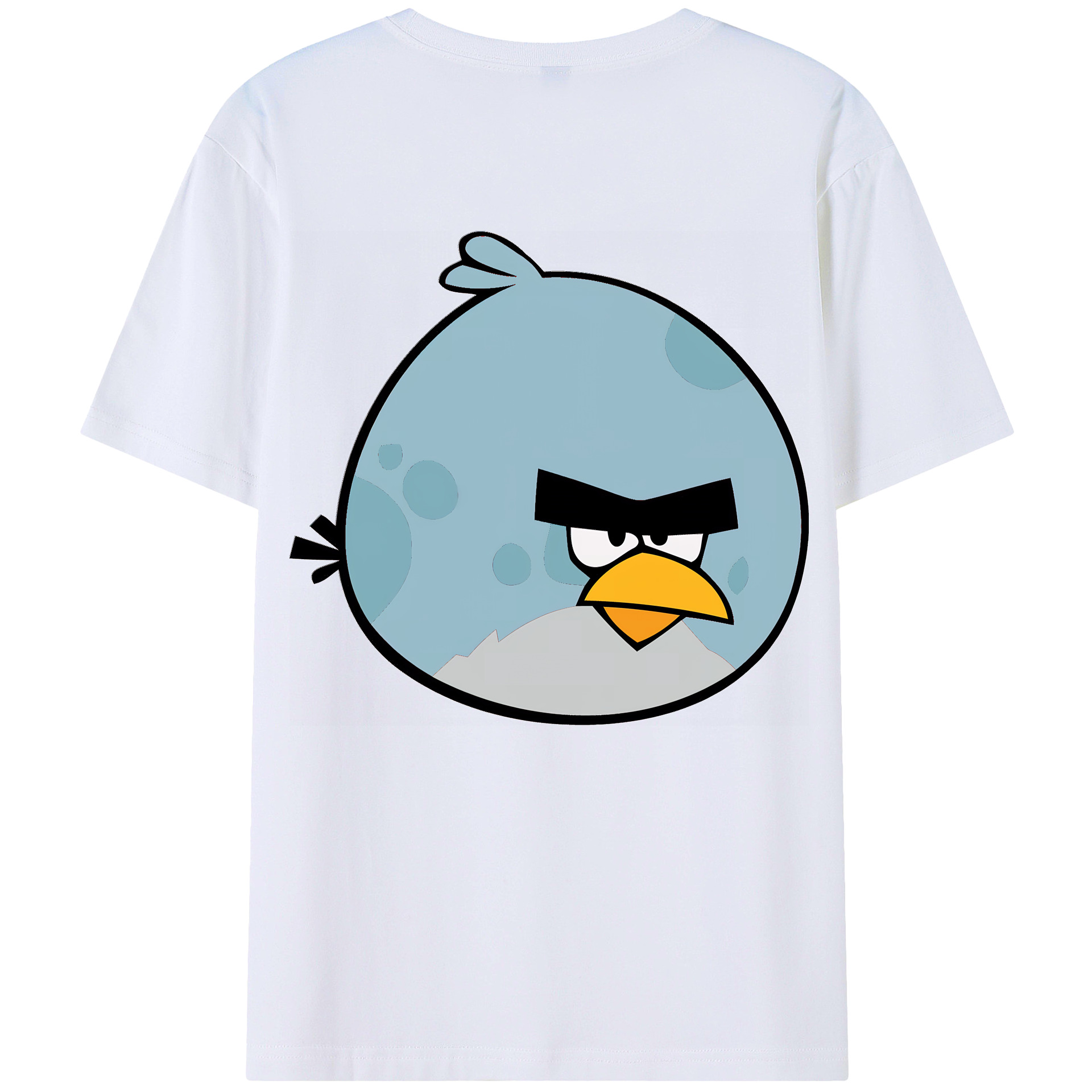 （画像用） Angry Birds アングリーバード 綿100％ メンズ半袖Tシャツ（バックプリント） 通気性