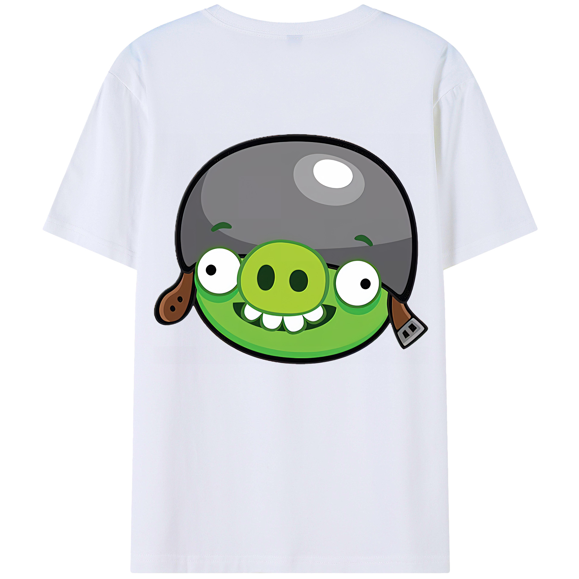 （画像用） Angry Birds アングリーバード 綿100％ メンズ半袖Tシャツ（バックプリント） 通気性