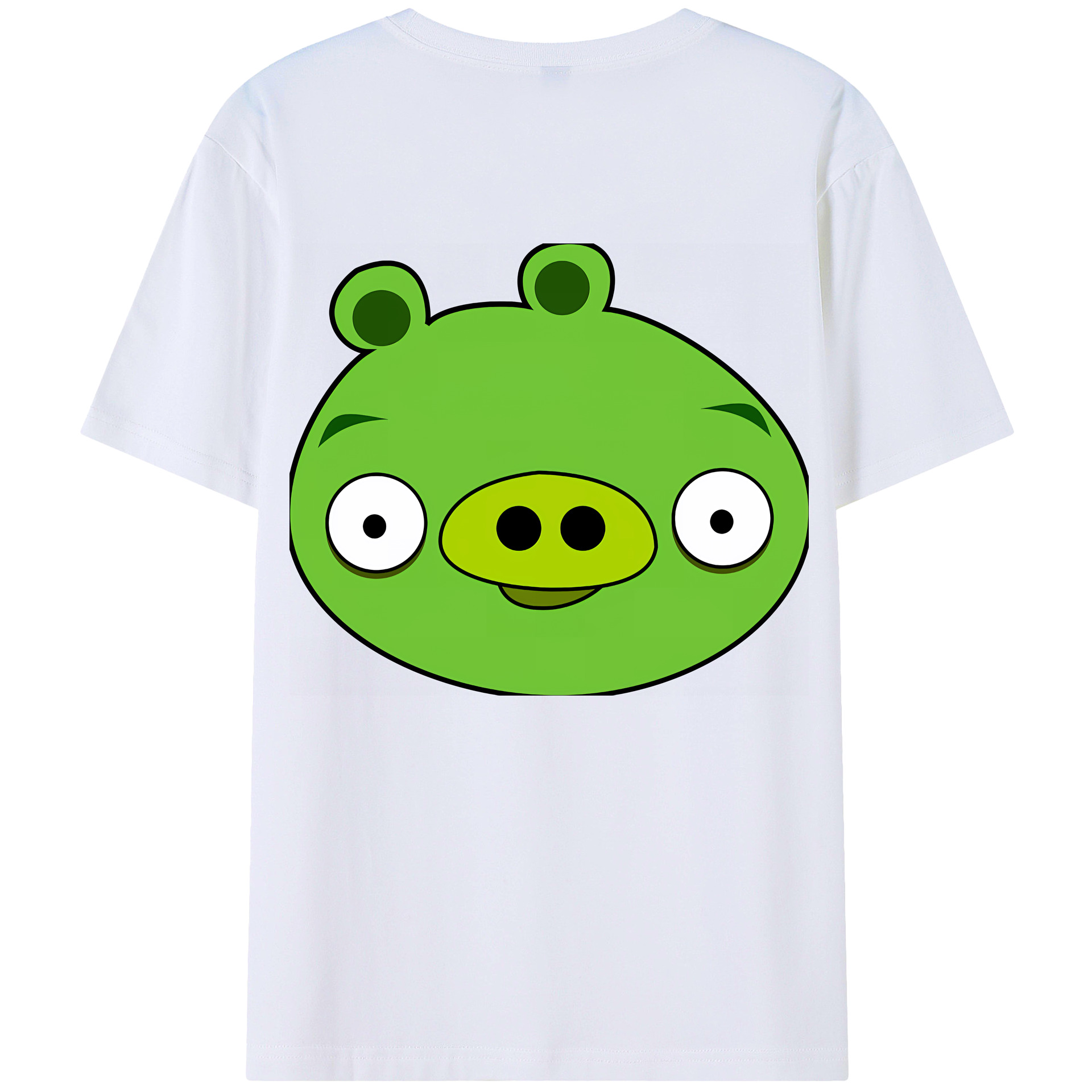 （画像用） Angry Birds アングリーバード 綿100％ メンズ半袖Tシャツ（バックプリント） 通気性