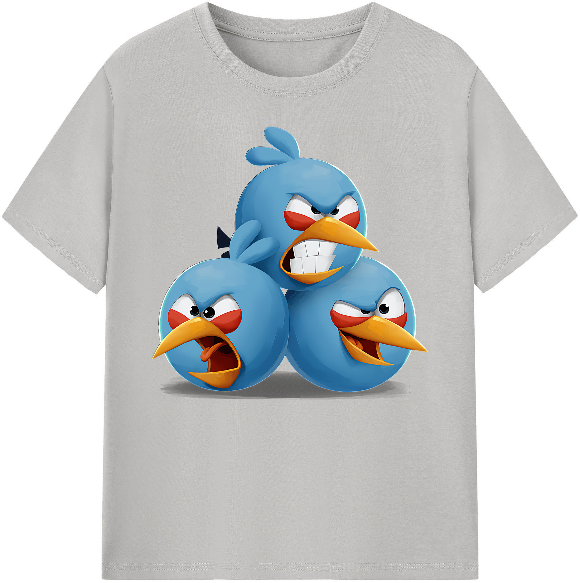 （画像用） Angry Birds アングリーバード 綿100％ メンズ半袖Tシャツ｜肌触りやわらか＆通気性