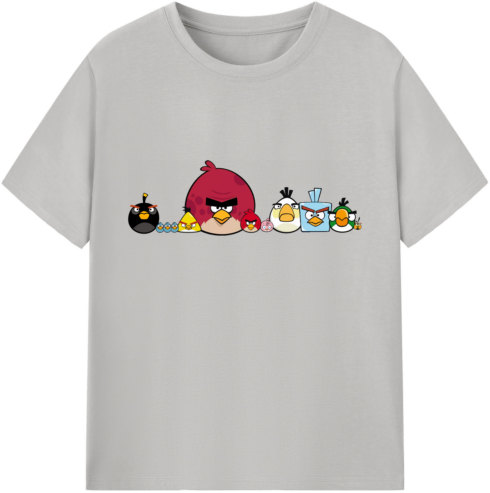 （画像用） Angry Birds アングリーバード 綿100％ メンズ半袖Tシャツ｜肌触りやわらか＆通気性
