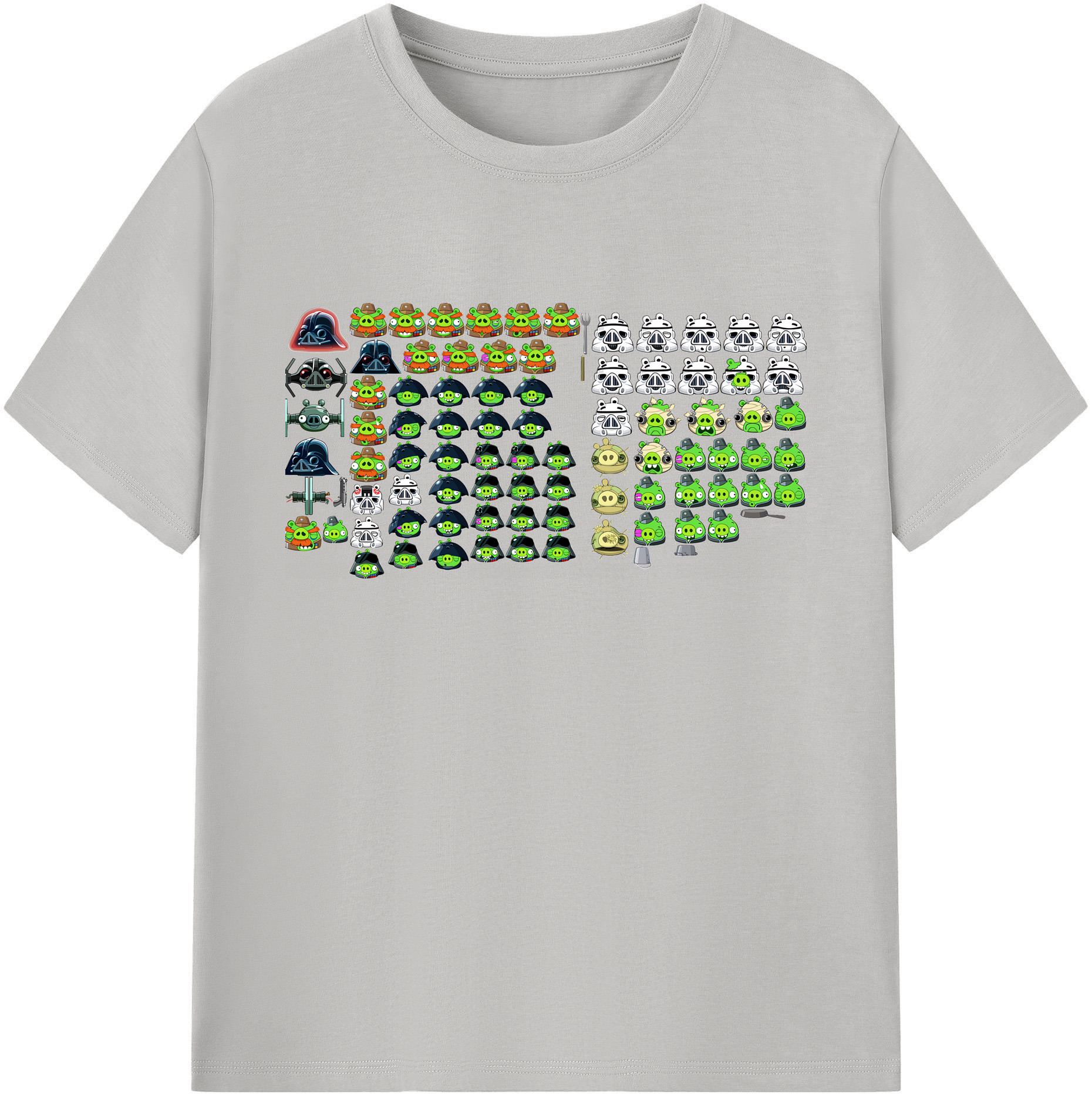 （画像用） Angry Birds アングリーバード 綿100％ メンズ半袖Tシャツ｜肌触りやわらか＆通気性