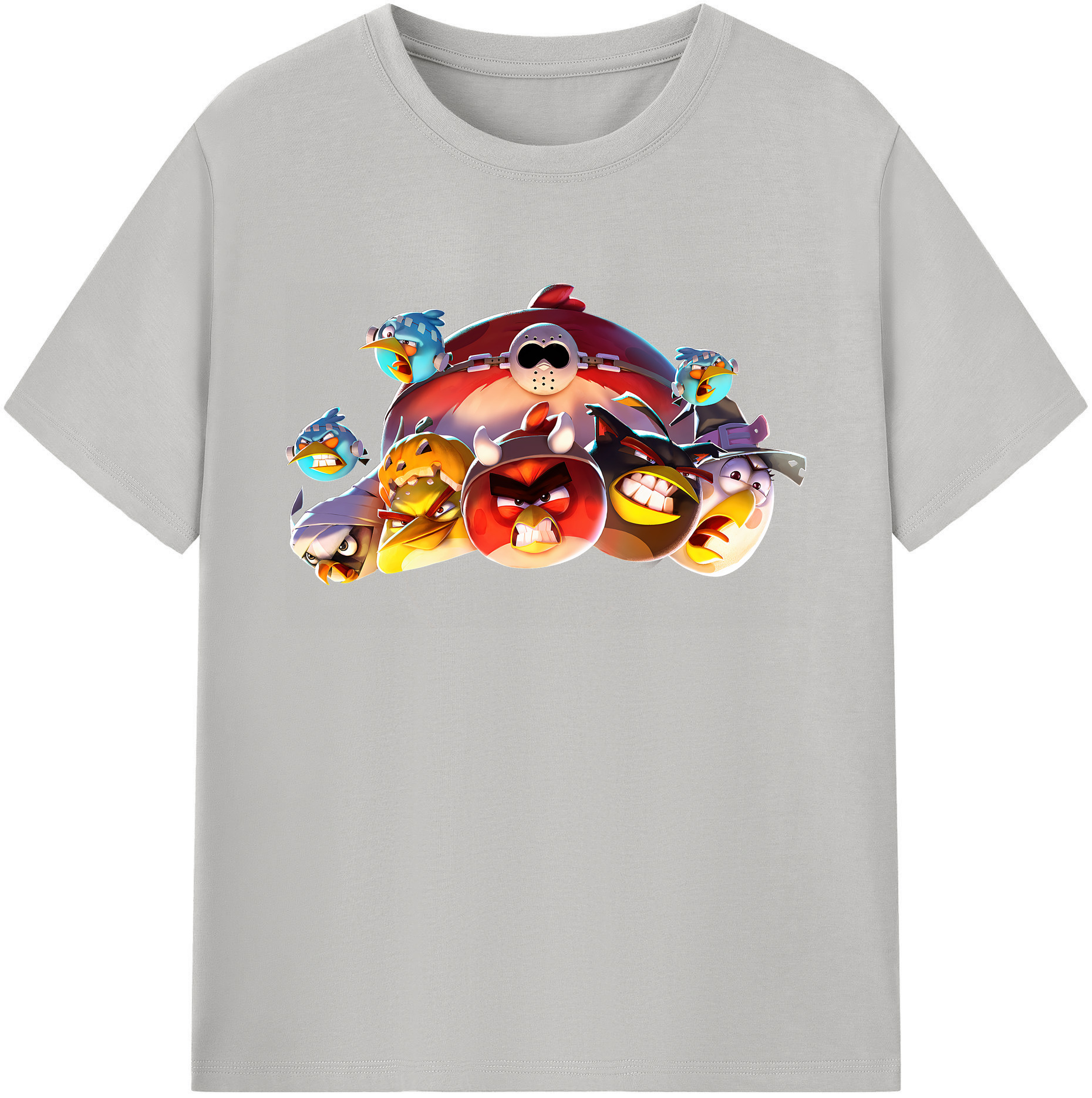 （画像用） Angry Birds アングリーバード 綿100％ メンズ半袖Tシャツ｜肌触りやわらか＆通気性