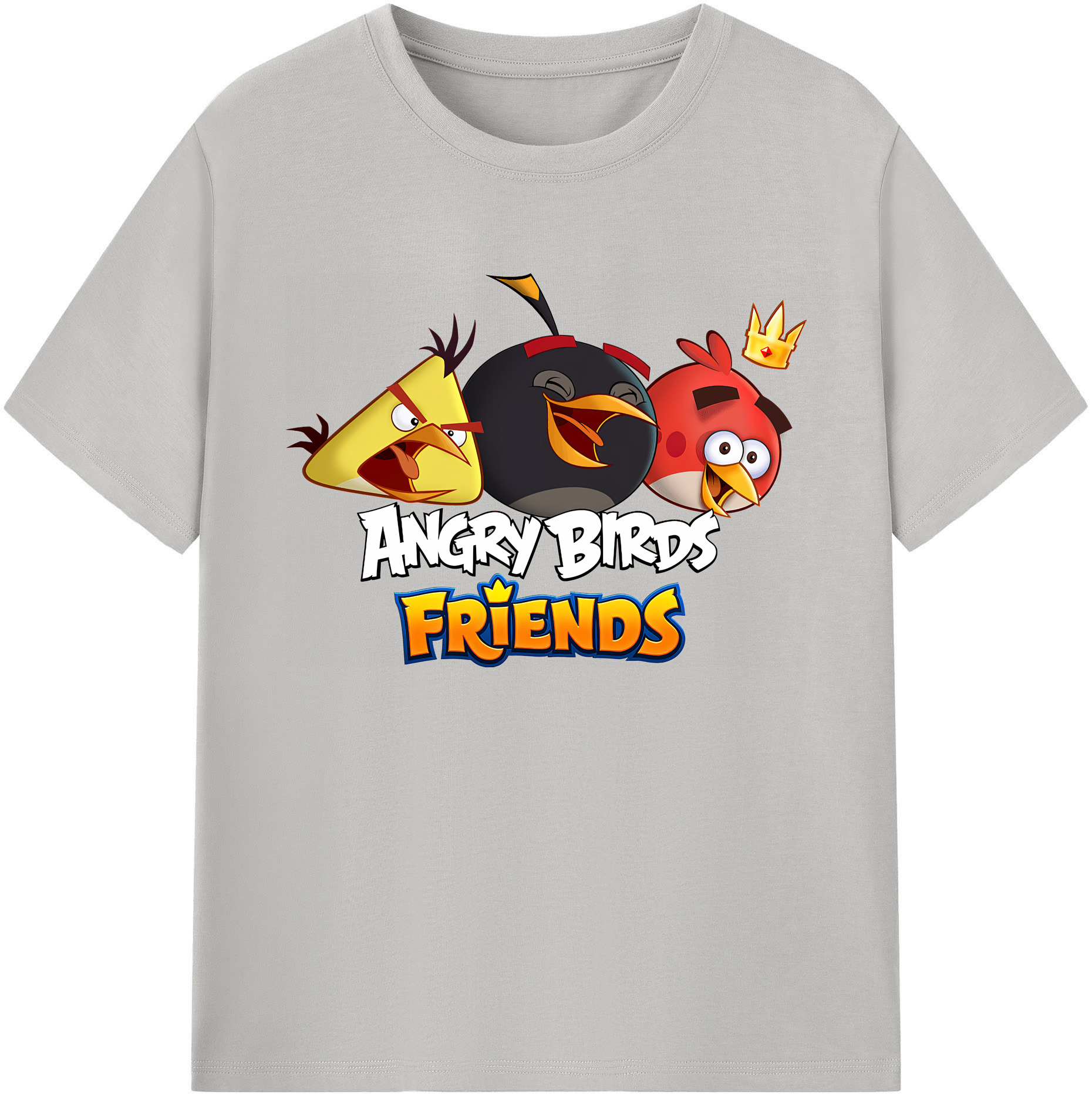 （画像用） Angry Birds アングリーバード 綿100％ メンズ半袖Tシャツ｜肌触りやわらか＆通気性