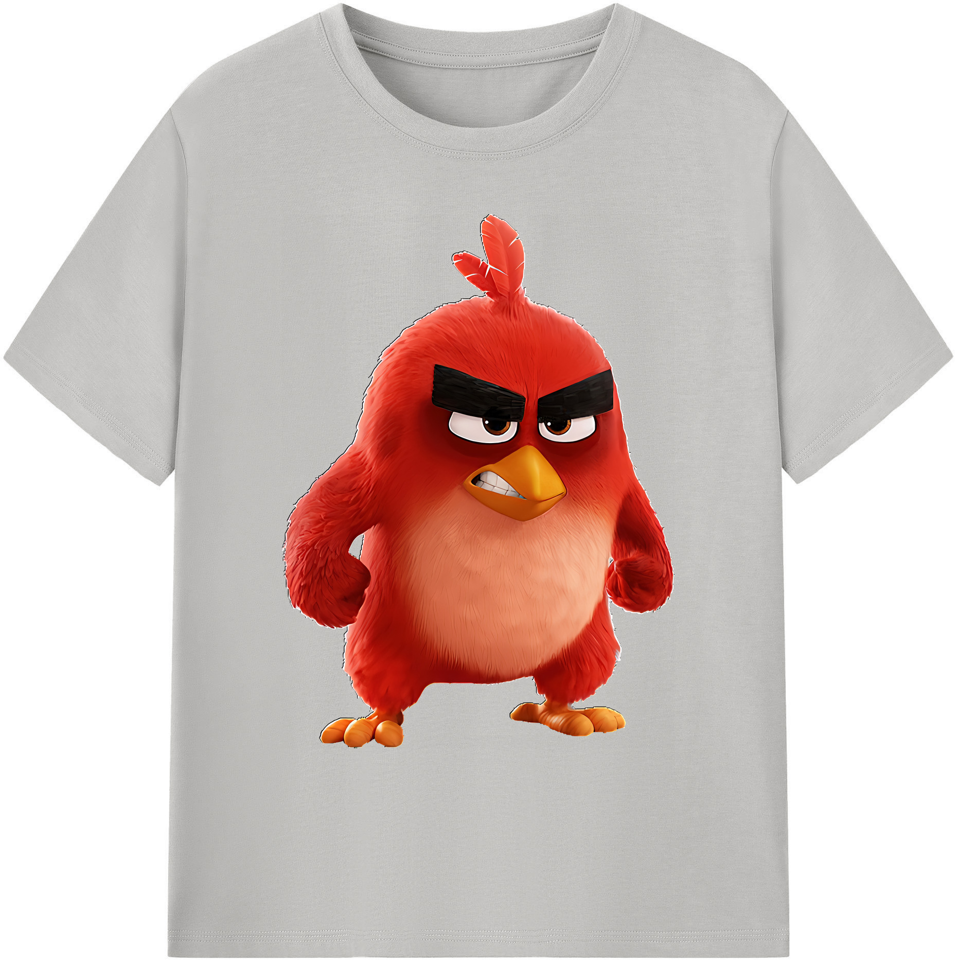 （画像用） Angry Birds アングリーバード 綿100％ メンズ半袖Tシャツ｜肌触りやわらか＆通気性