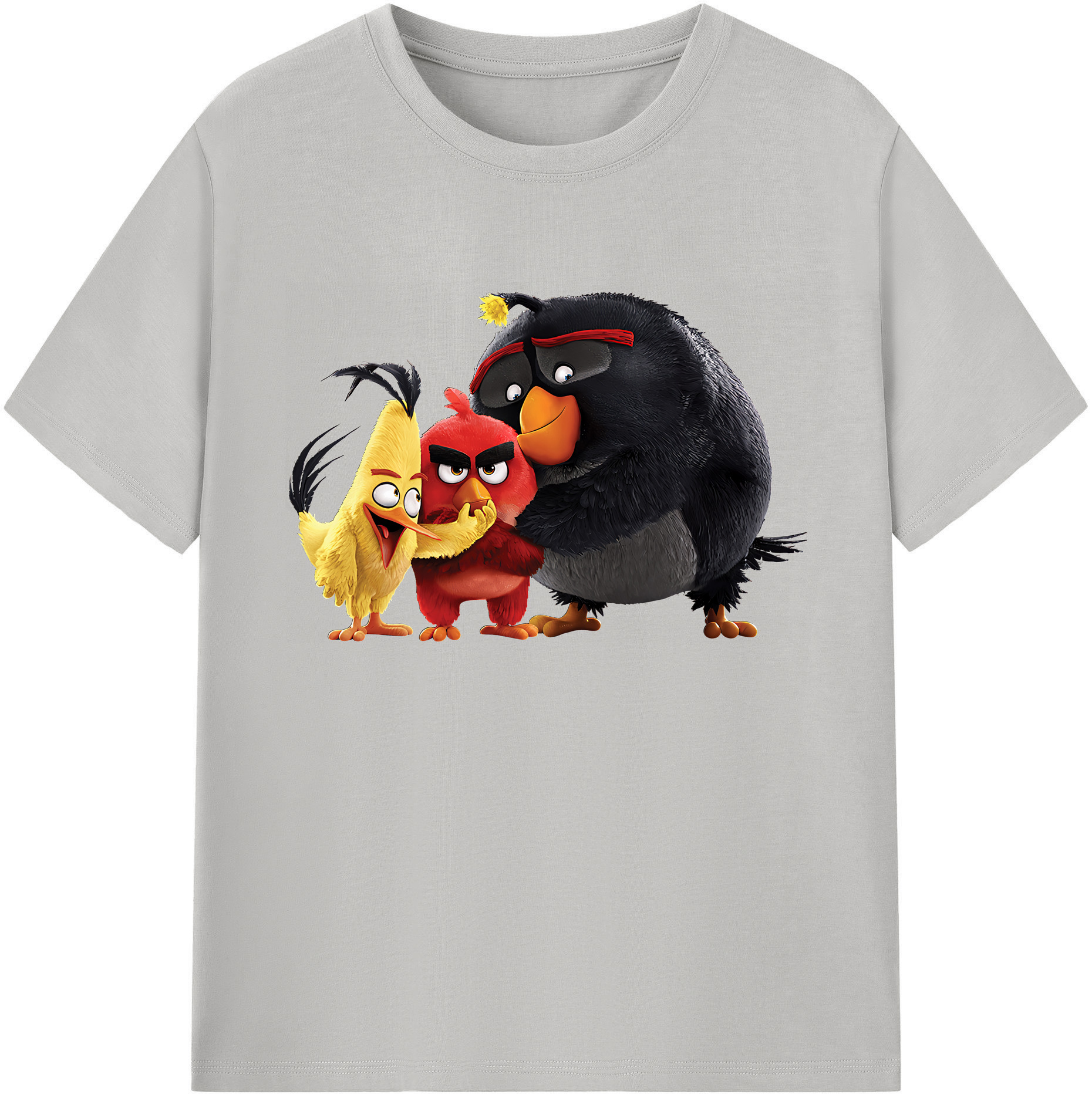 （画像用） Angry Birds アングリーバード 綿100％ メンズ半袖Tシャツ｜肌触りやわらか＆通気性