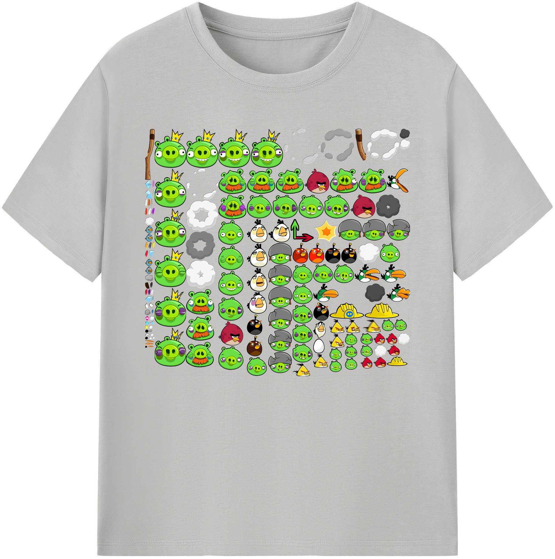 （画像用） Angry Birds アングリーバード 綿100％ メンズ半袖Tシャツ｜肌触りやわらか＆通気性