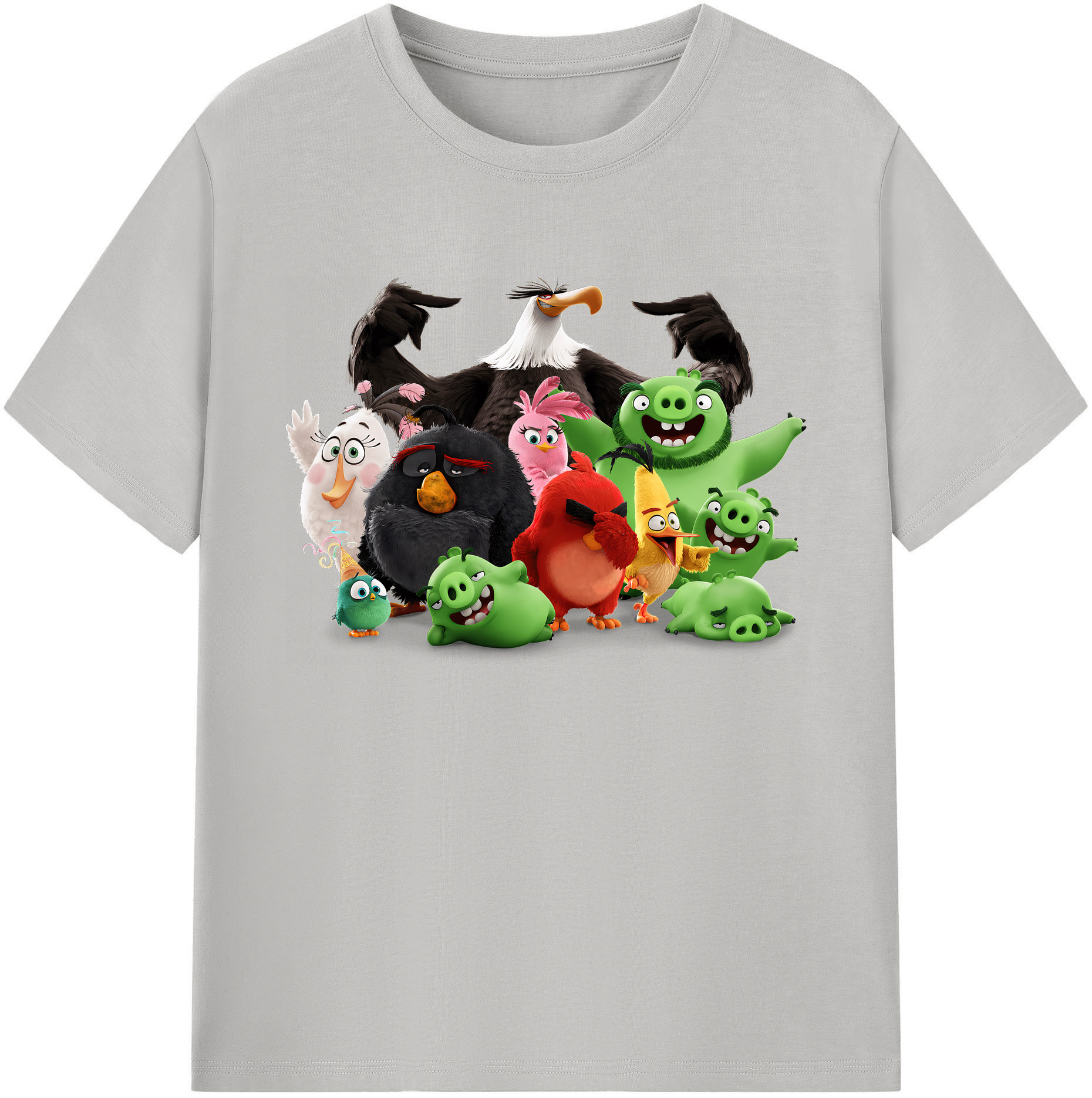 （画像用） Angry Birds アングリーバード 綿100％ メンズ半袖Tシャツ｜肌触りやわらか＆通気性