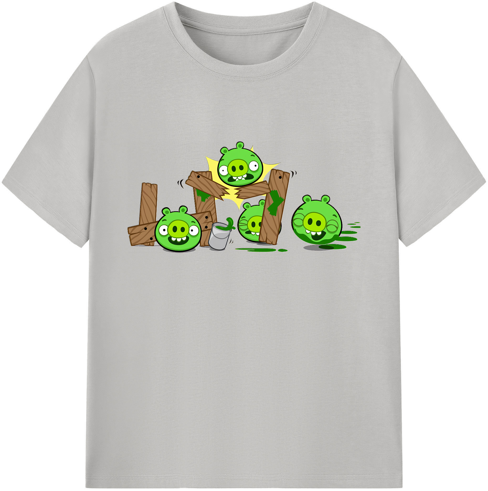 （画像用） Angry Birds アングリーバード 綿100％ メンズ半袖Tシャツ｜肌触りやわらか＆通気性